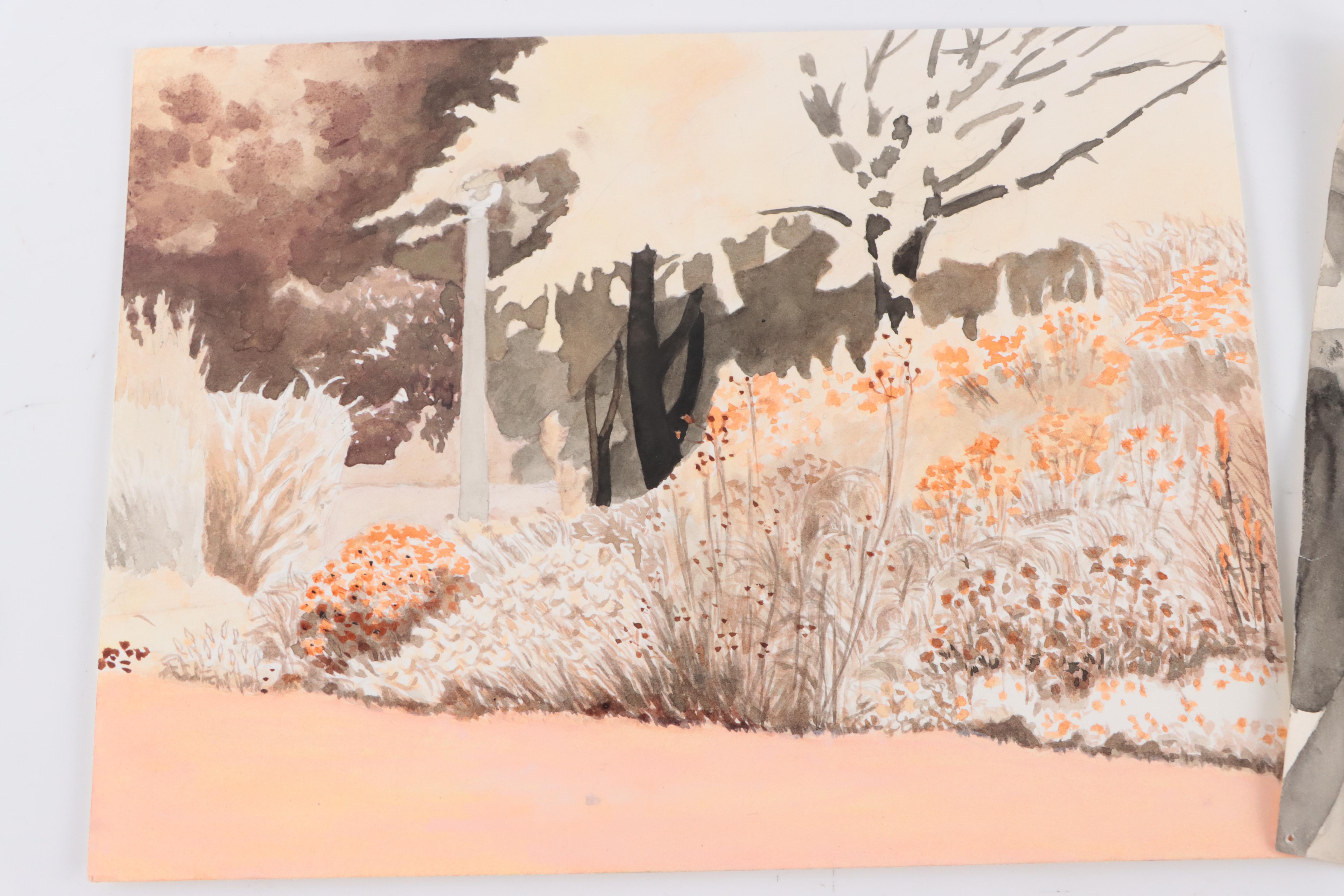 Katrina Halter Ink and Watercolor Figurative and Abstract Sketches, More