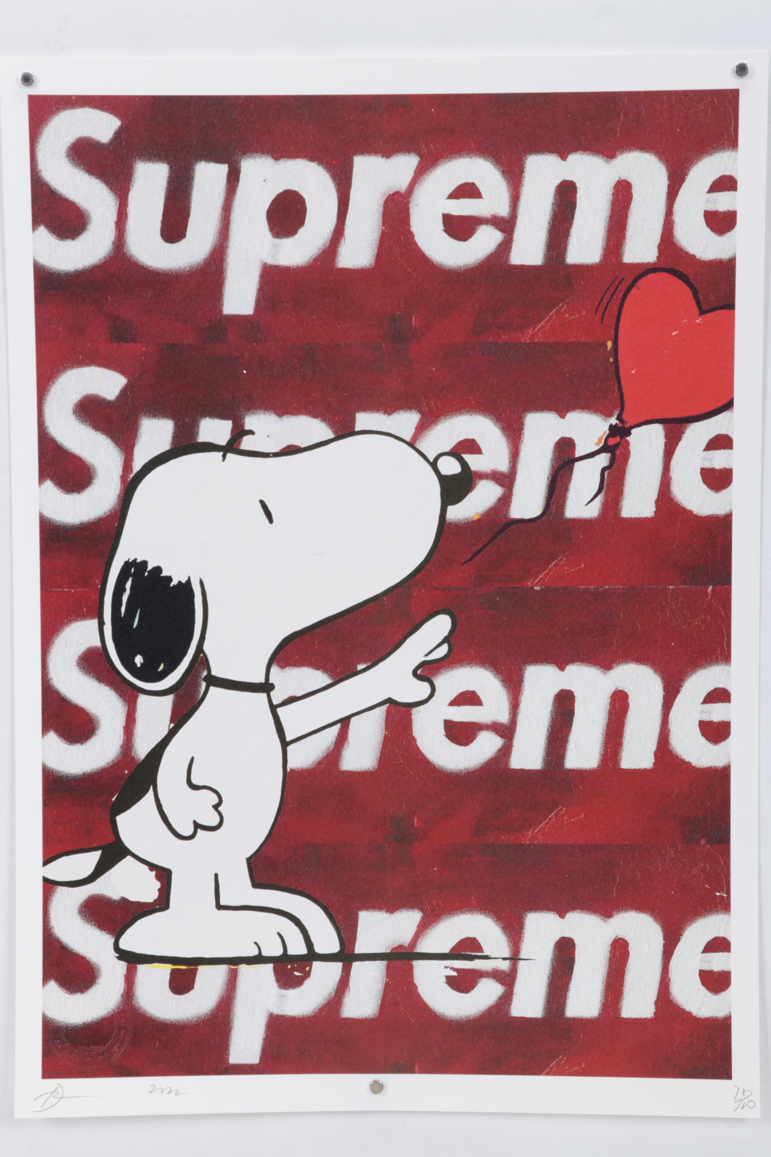 Death NYC Snoopy Supreme Pop Art Print