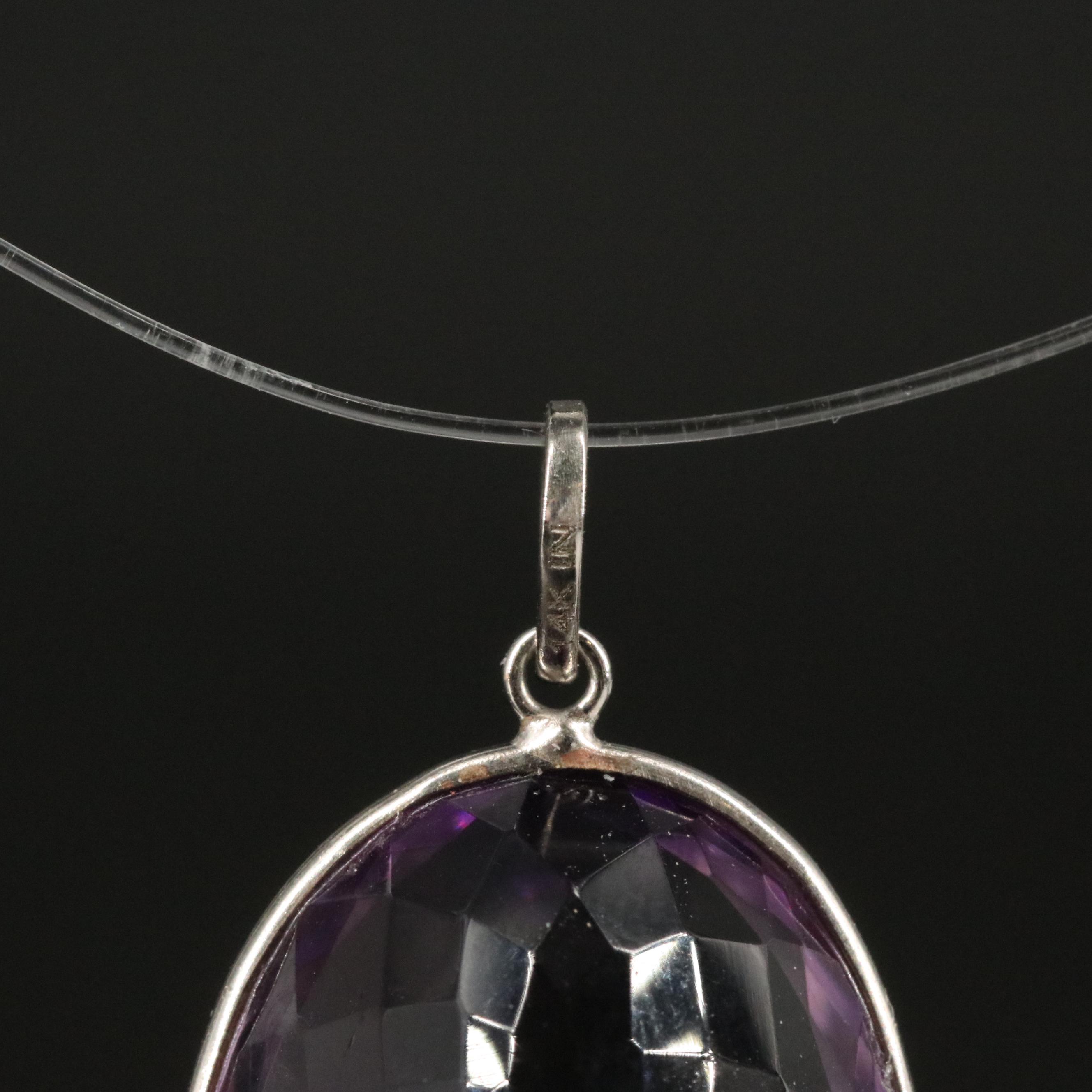 14K Amethyst Pendant