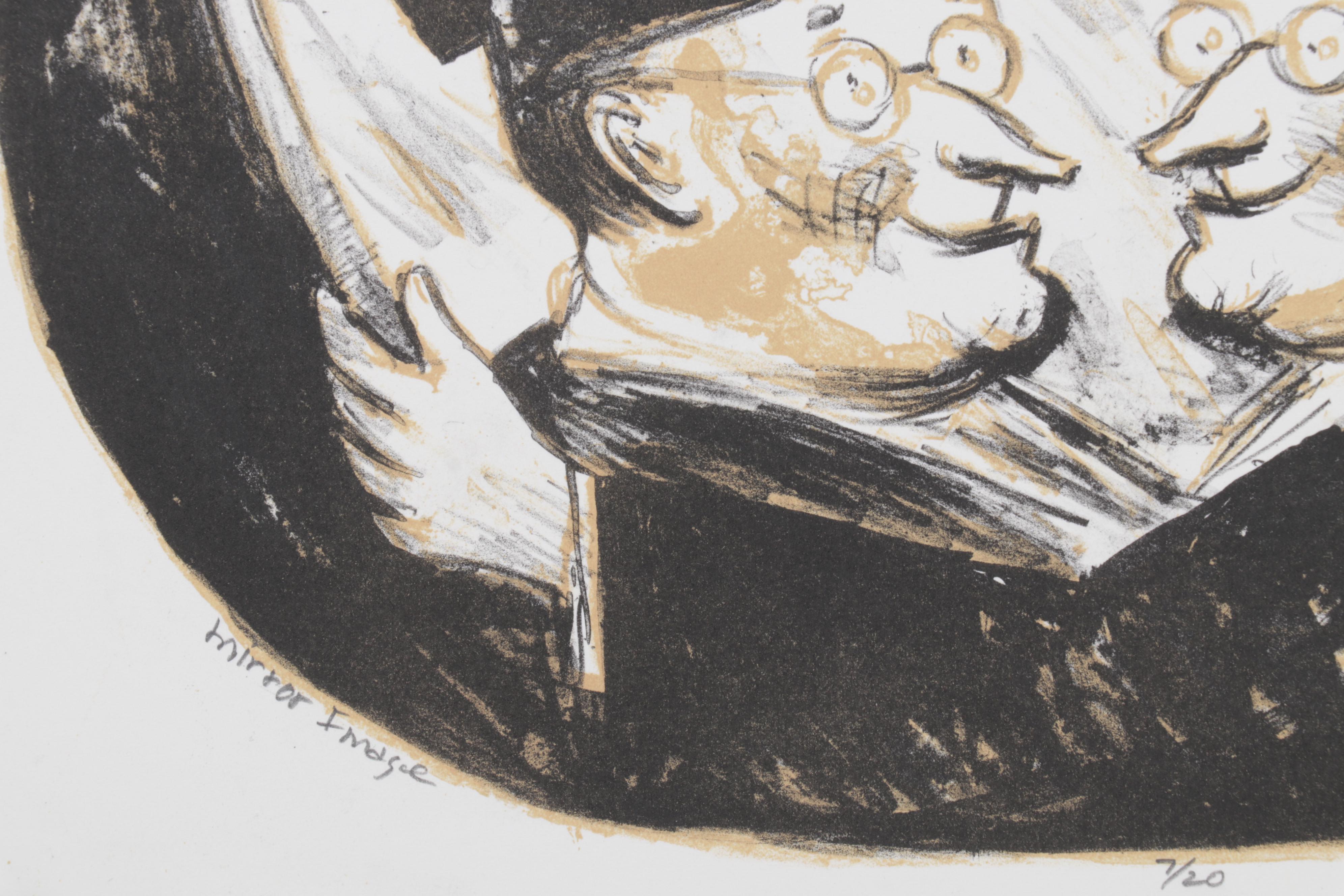 Sidney Chafetz Color Lithograph "Mirror Image," 1996