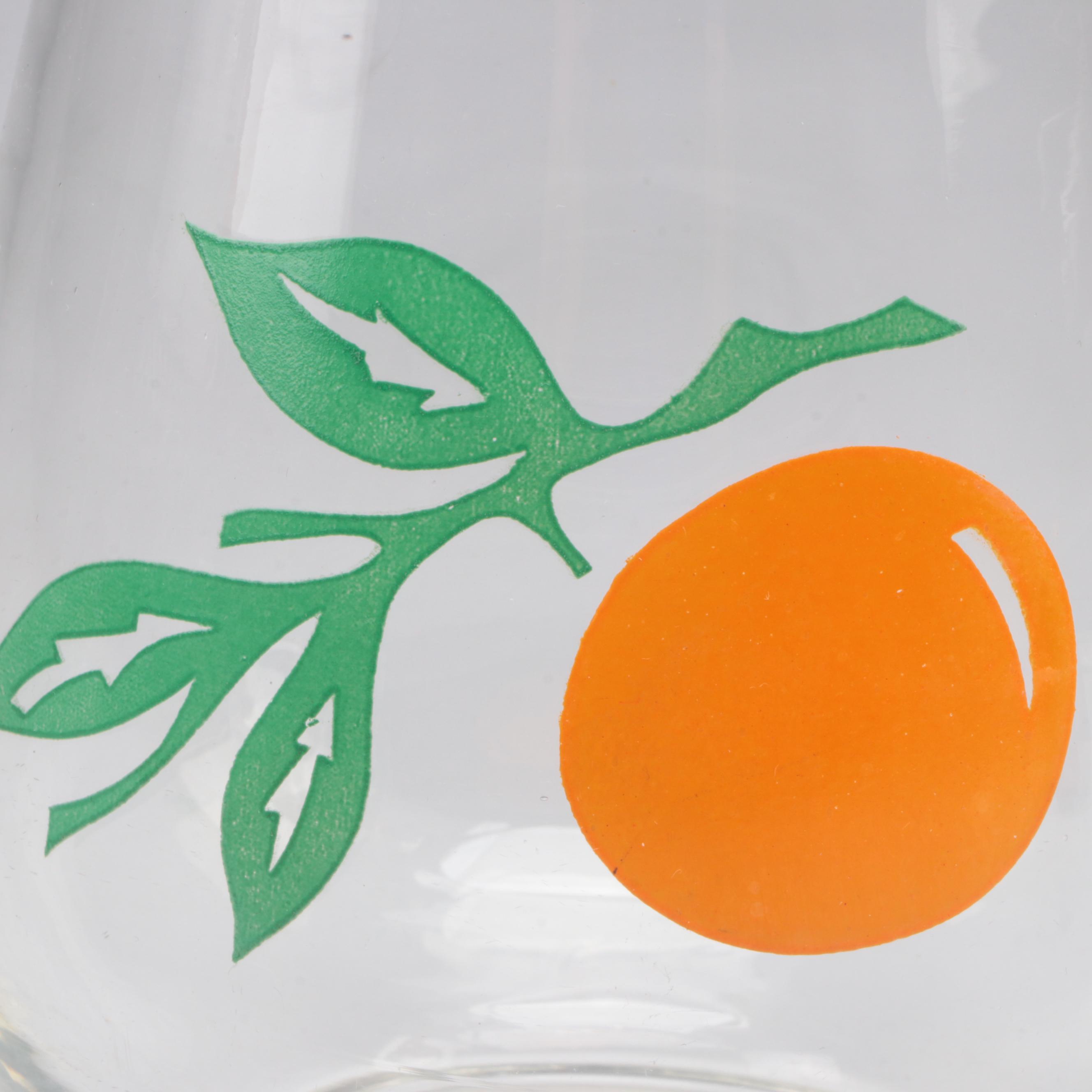 Glass Juice Pitcher and Drinking Vessels