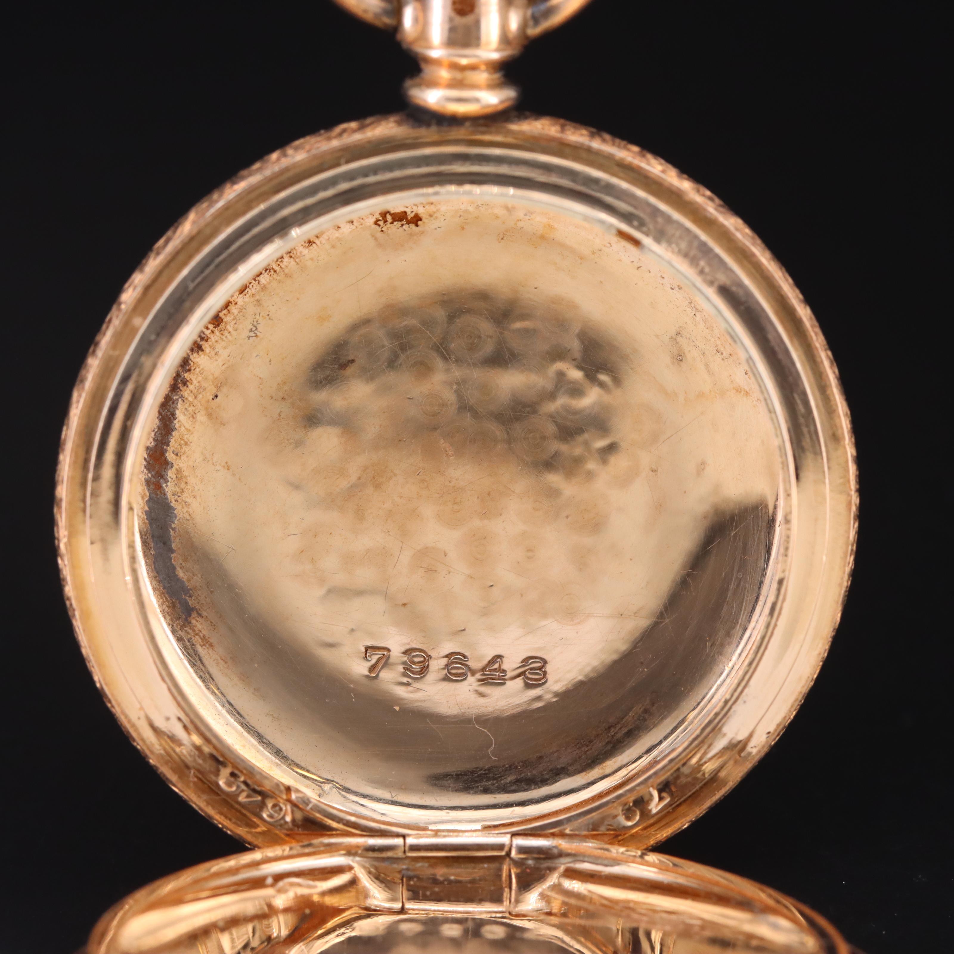 Multi-Colored Gold-Filled Pocket Watch Case