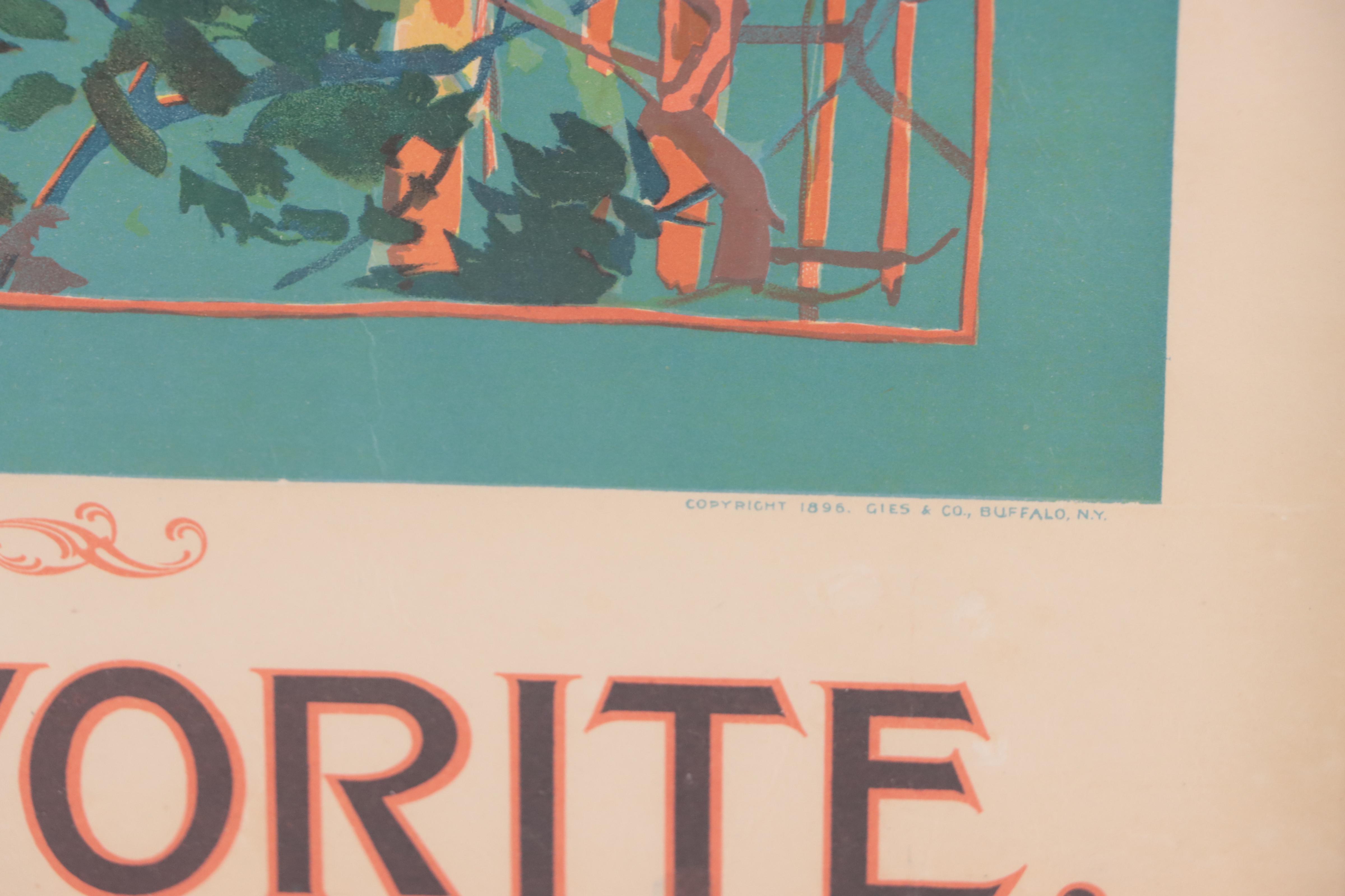 Waverley Cycles Chromolithograph Poster "The Waverley Belle," Circa 1896