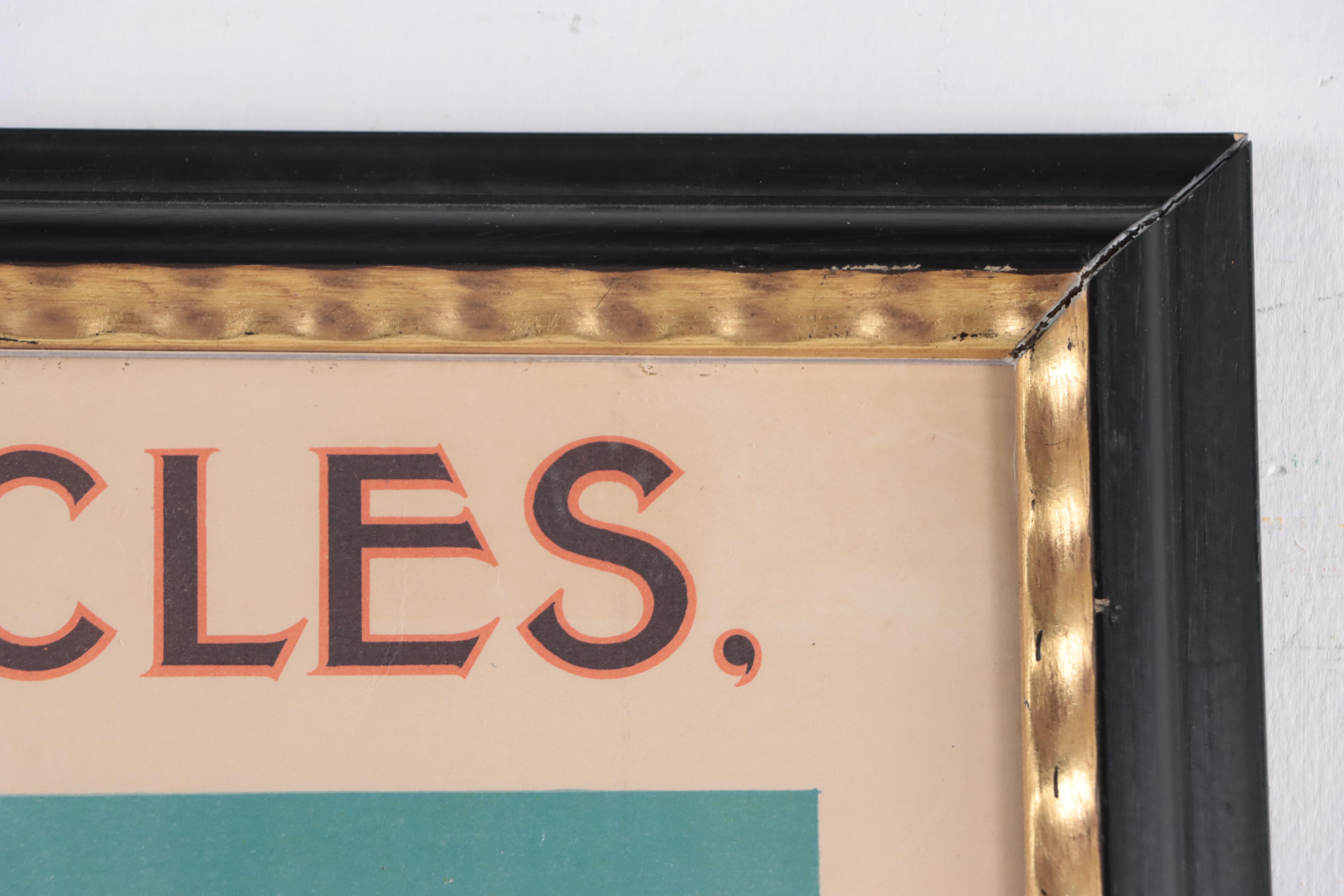 Waverley Cycles Chromolithograph Poster "The Waverley Belle," Circa 1896