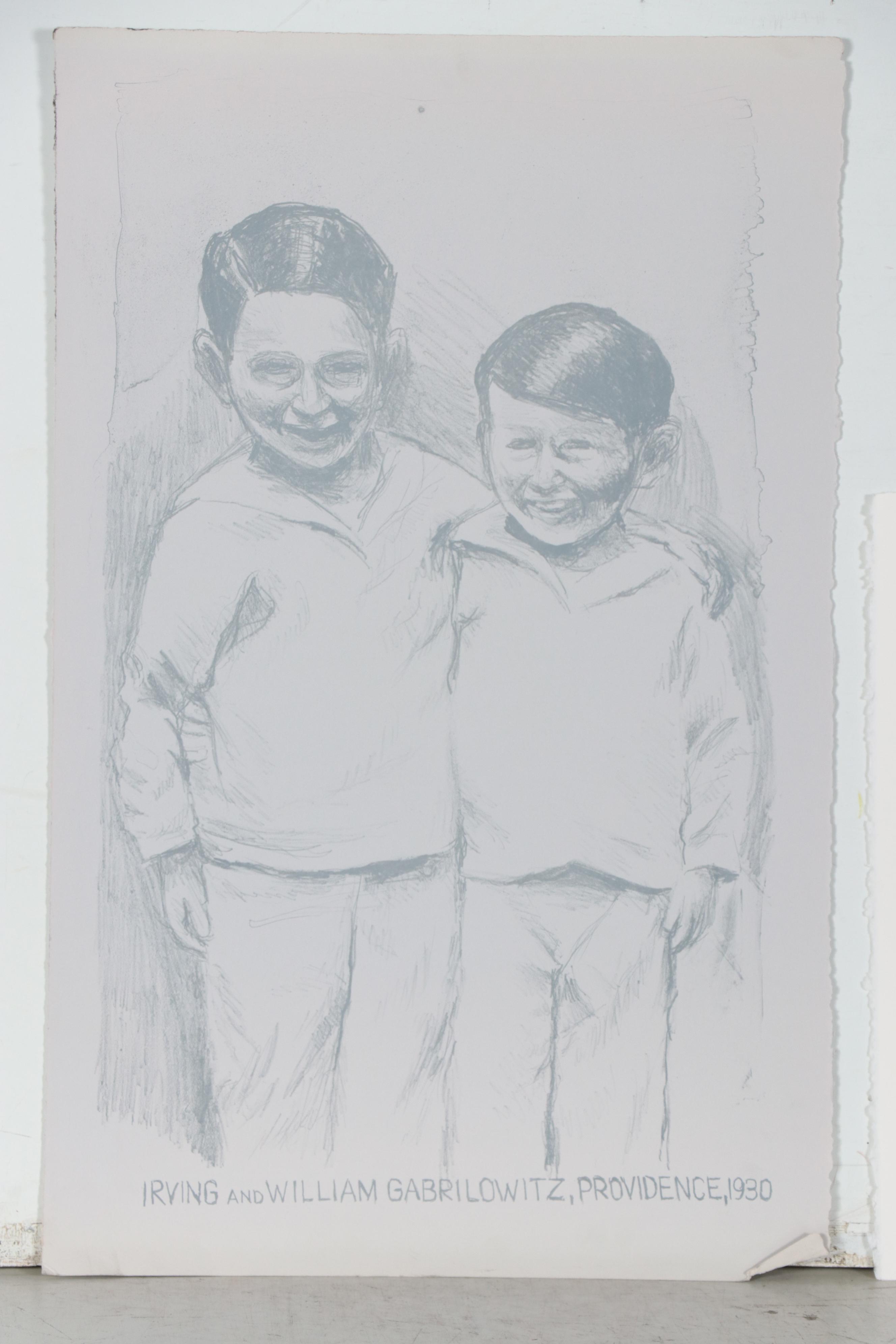 Sid Chafetz Lithographs "Philip and Rose Shafner" & "The Gabrilowitz Brothers"