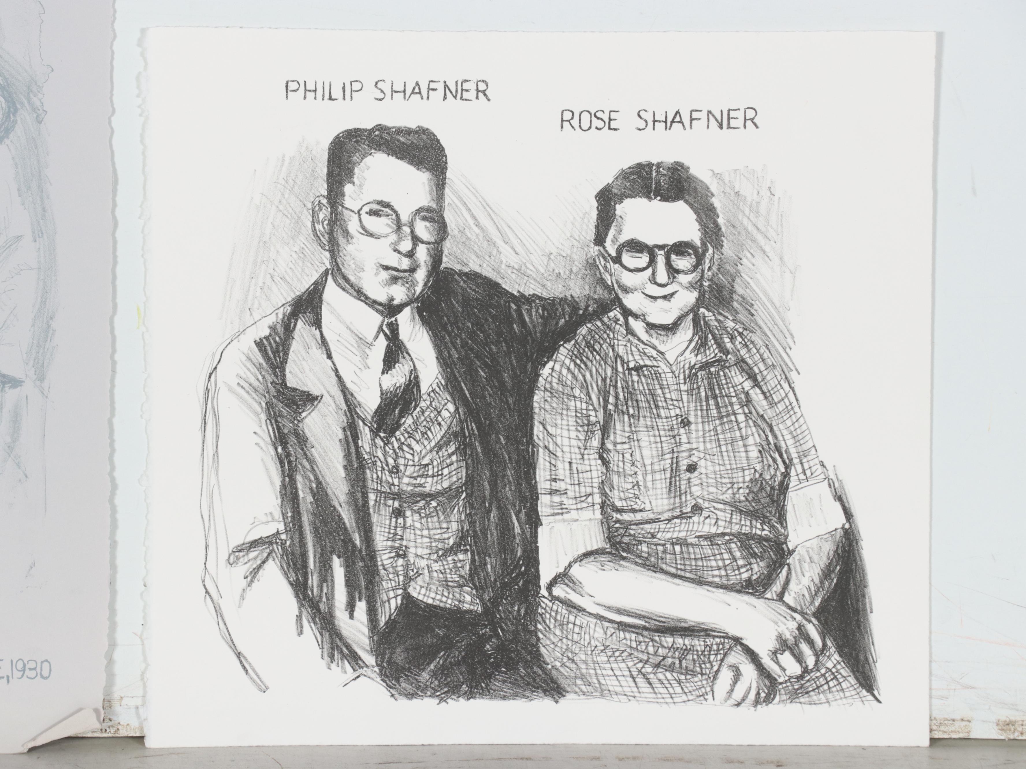 Sid Chafetz Lithographs "Philip and Rose Shafner" & "The Gabrilowitz Brothers"