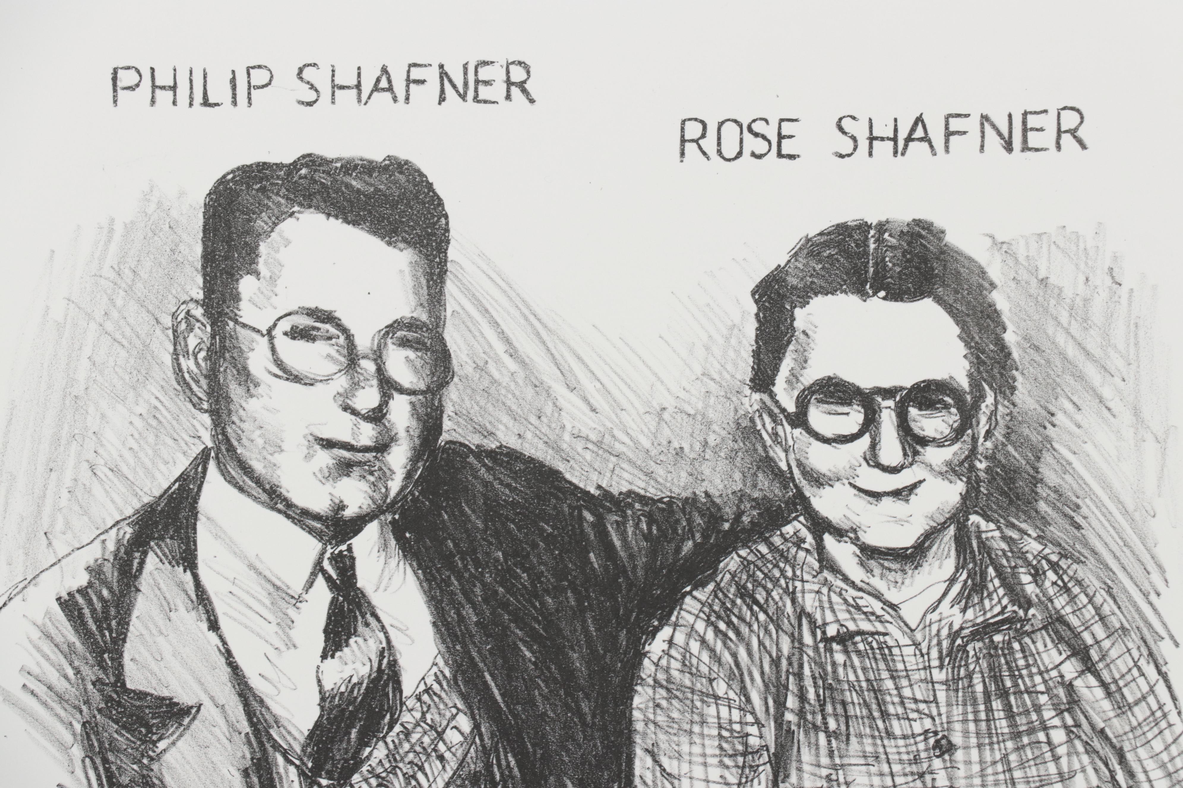 Sid Chafetz Lithographs "Philip and Rose Shafner" & "The Gabrilowitz Brothers"