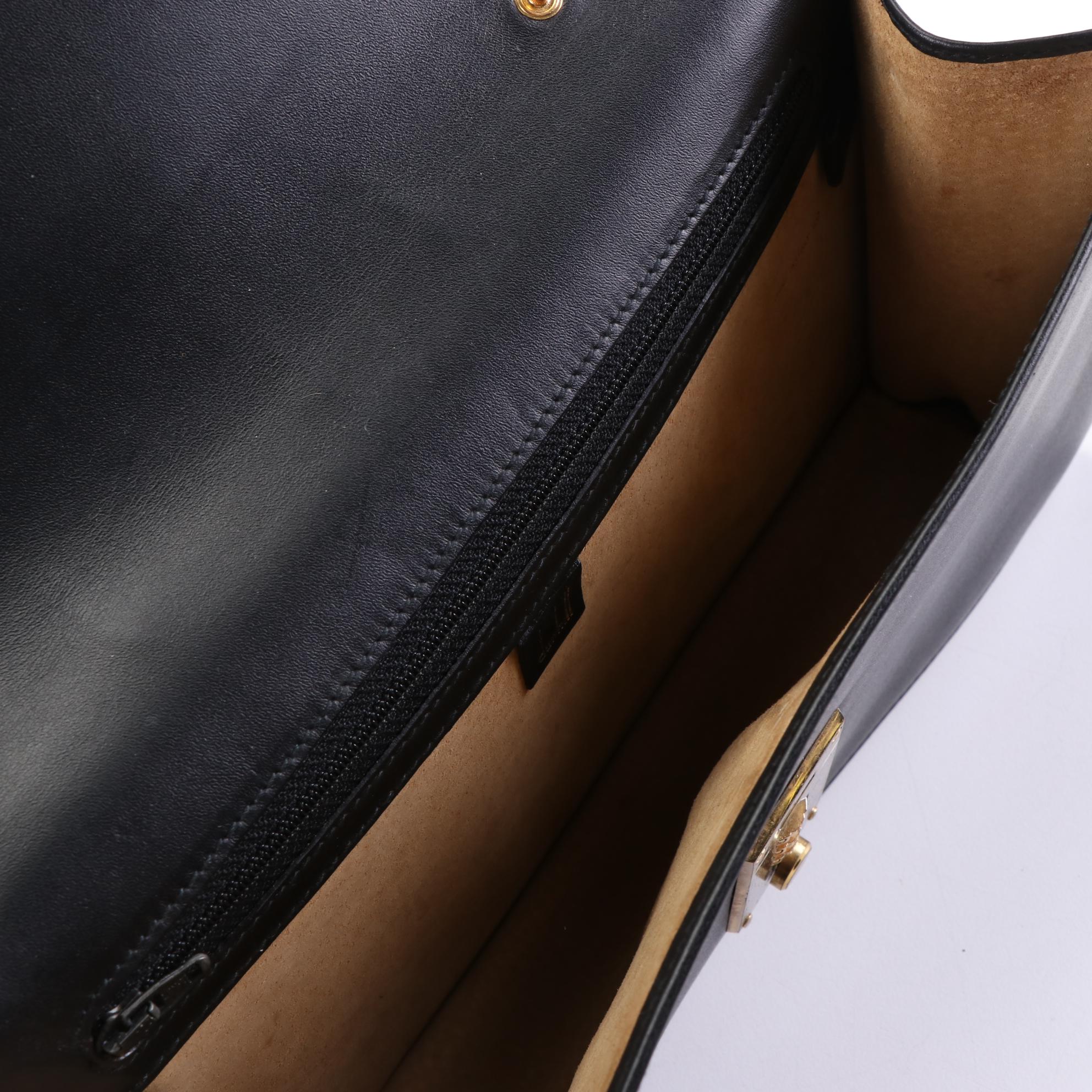 Dunhill Combination Lock Clutch Bag in Black Leather