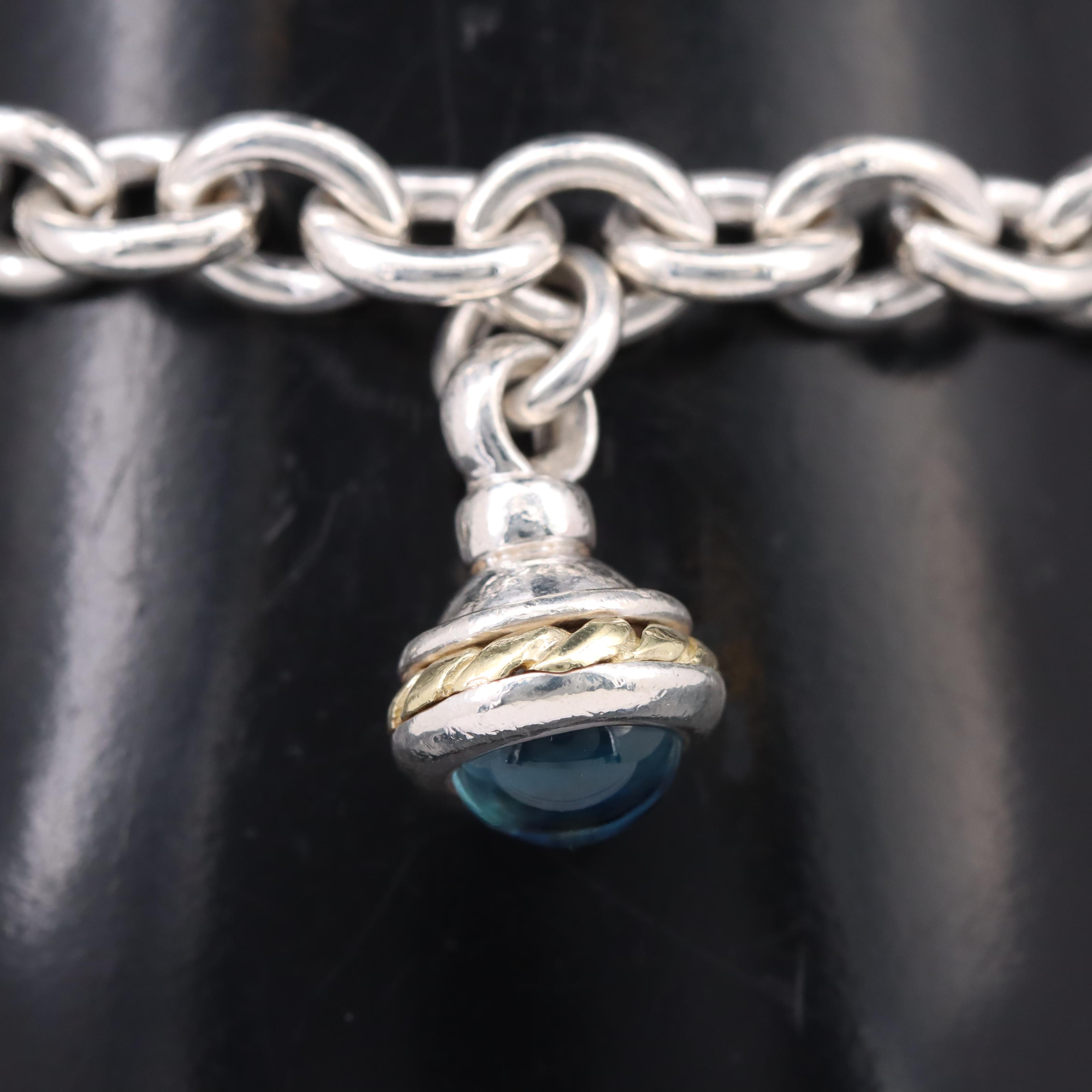 David Wysor Sterling Peridot, Topaz and Citrine Bracelet with 18K Accent