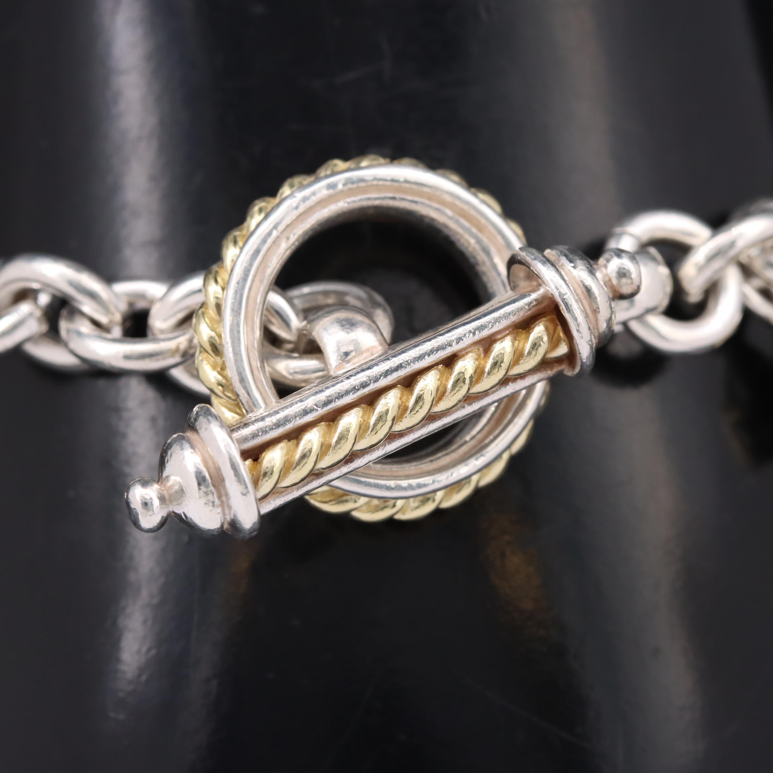 David Wysor Sterling Peridot, Topaz and Citrine Bracelet with 18K Accent