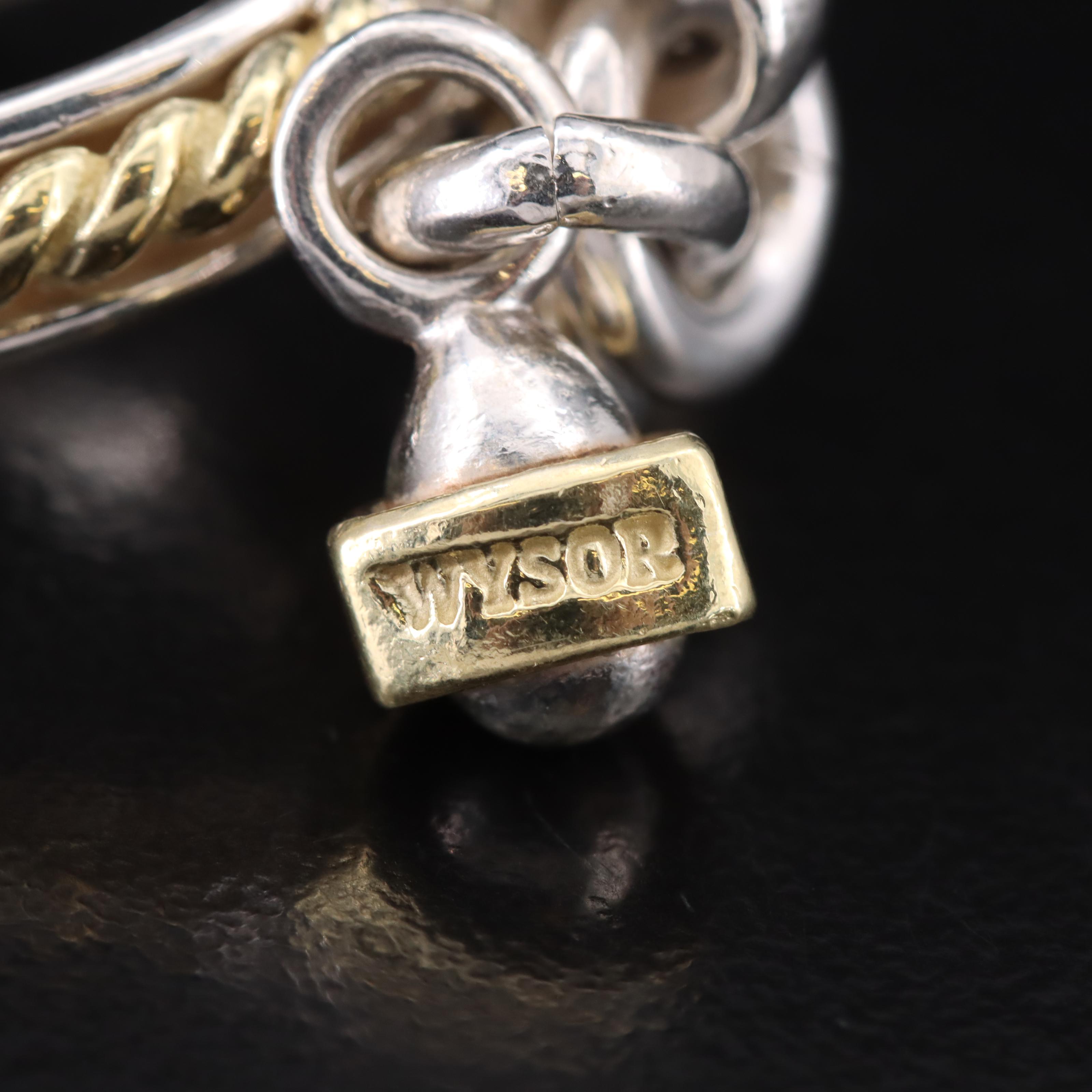 David Wysor Sterling Peridot, Topaz and Citrine Bracelet with 18K Accent