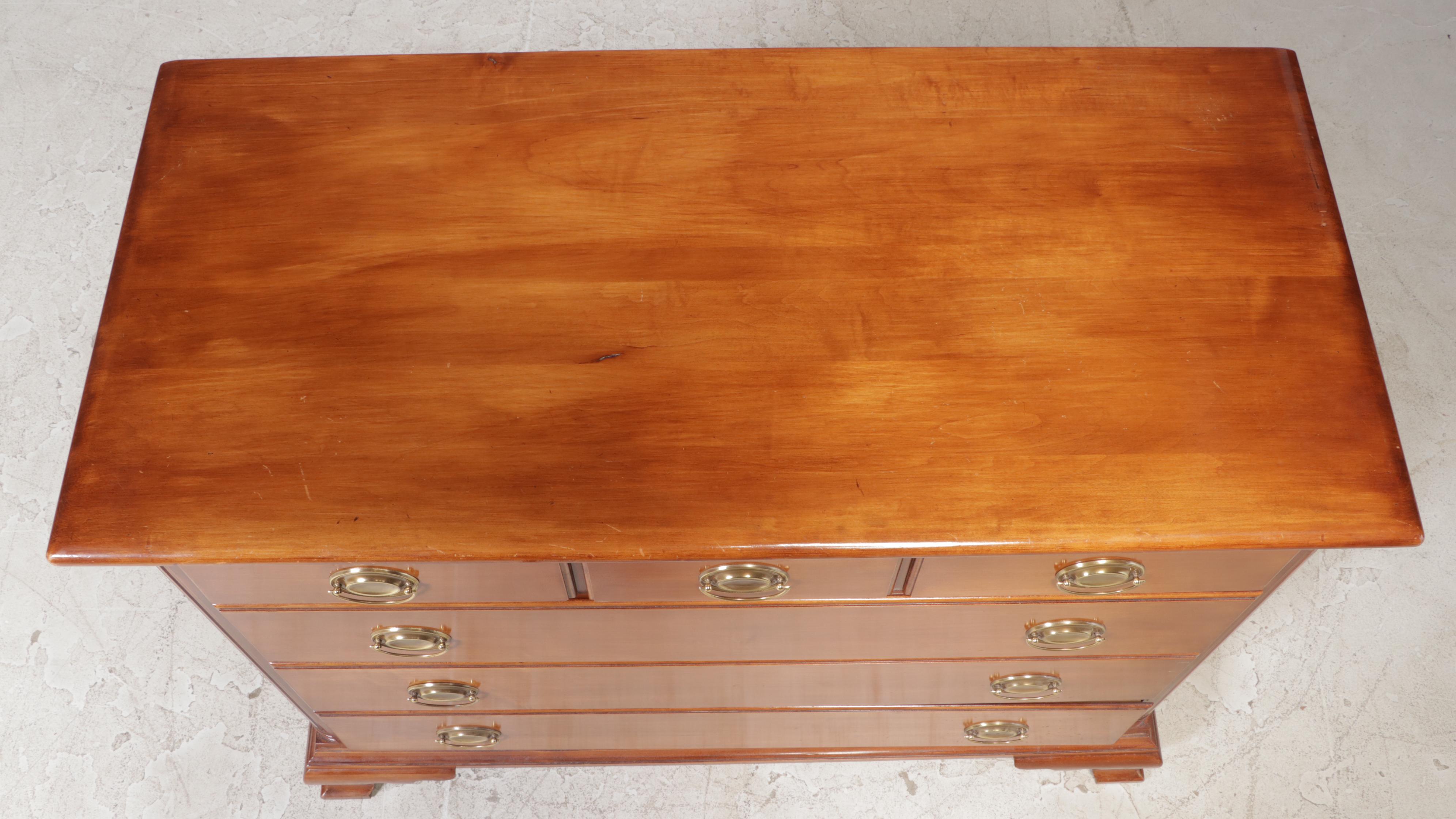 Kling Furniture Chippendale Style Maple Six-Drawer Dresser, 20th Century