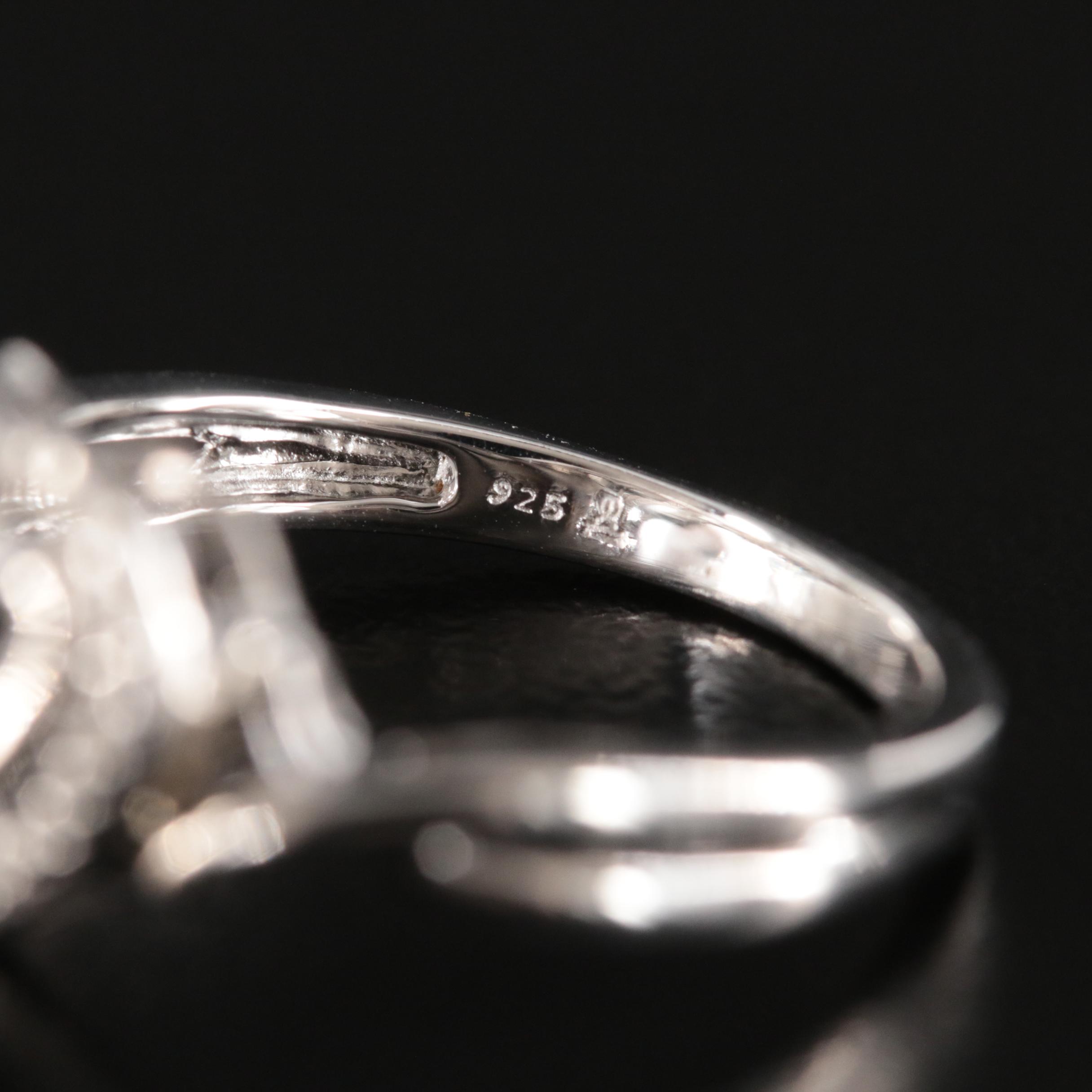 Sterling Diamond Infinity Heart Ring