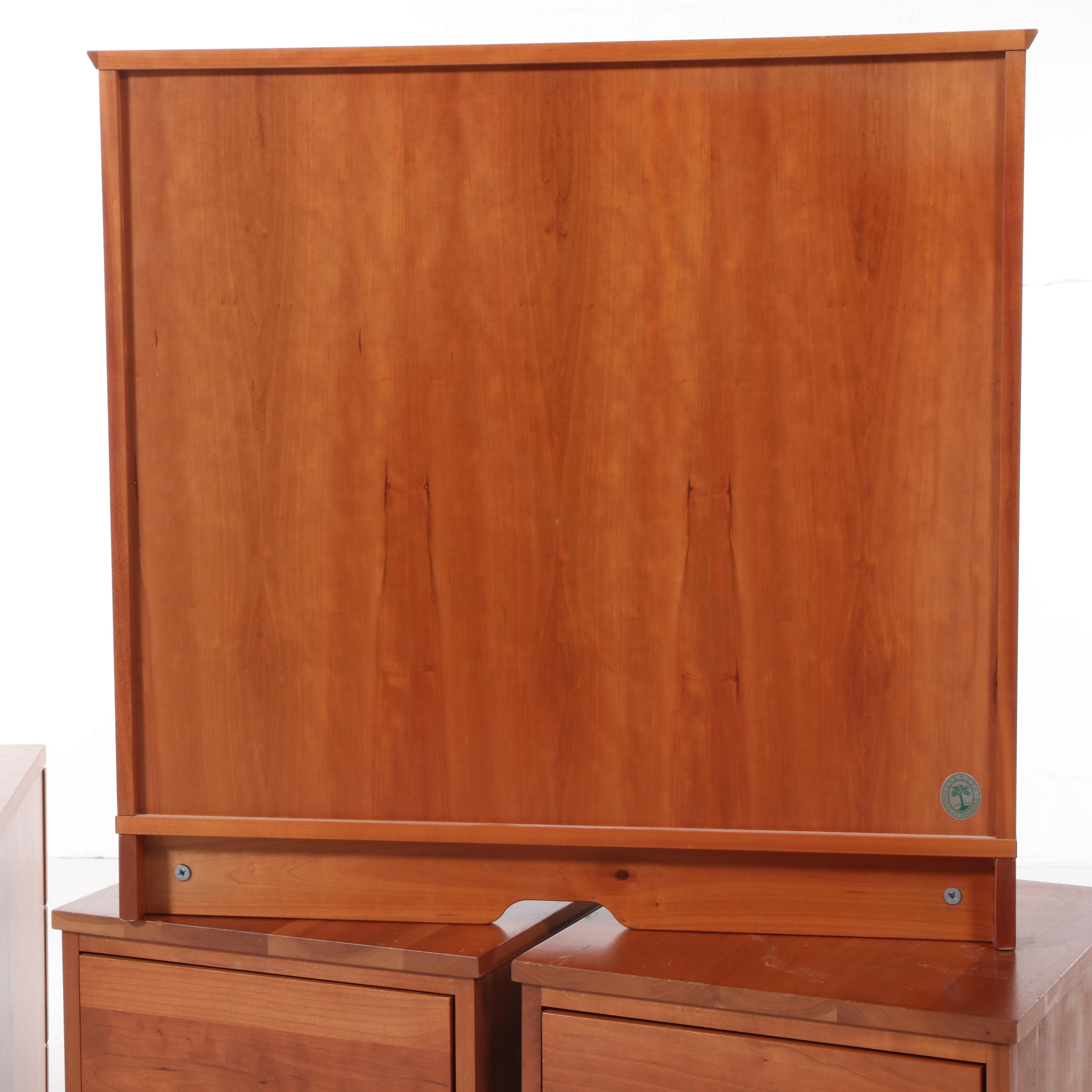 Four Cherrywood File Cabinets, Including Levenger