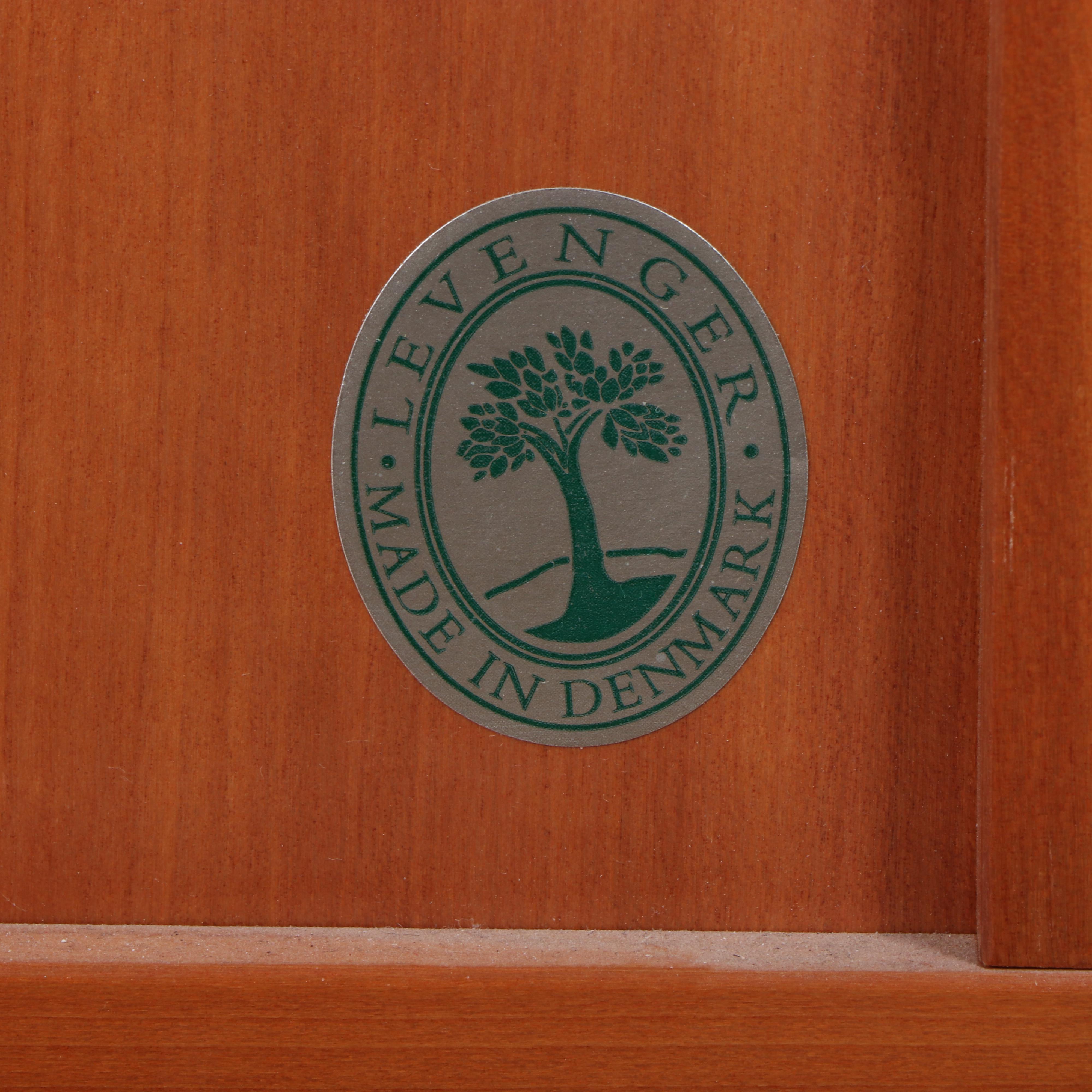 Four Cherrywood File Cabinets, Including Levenger