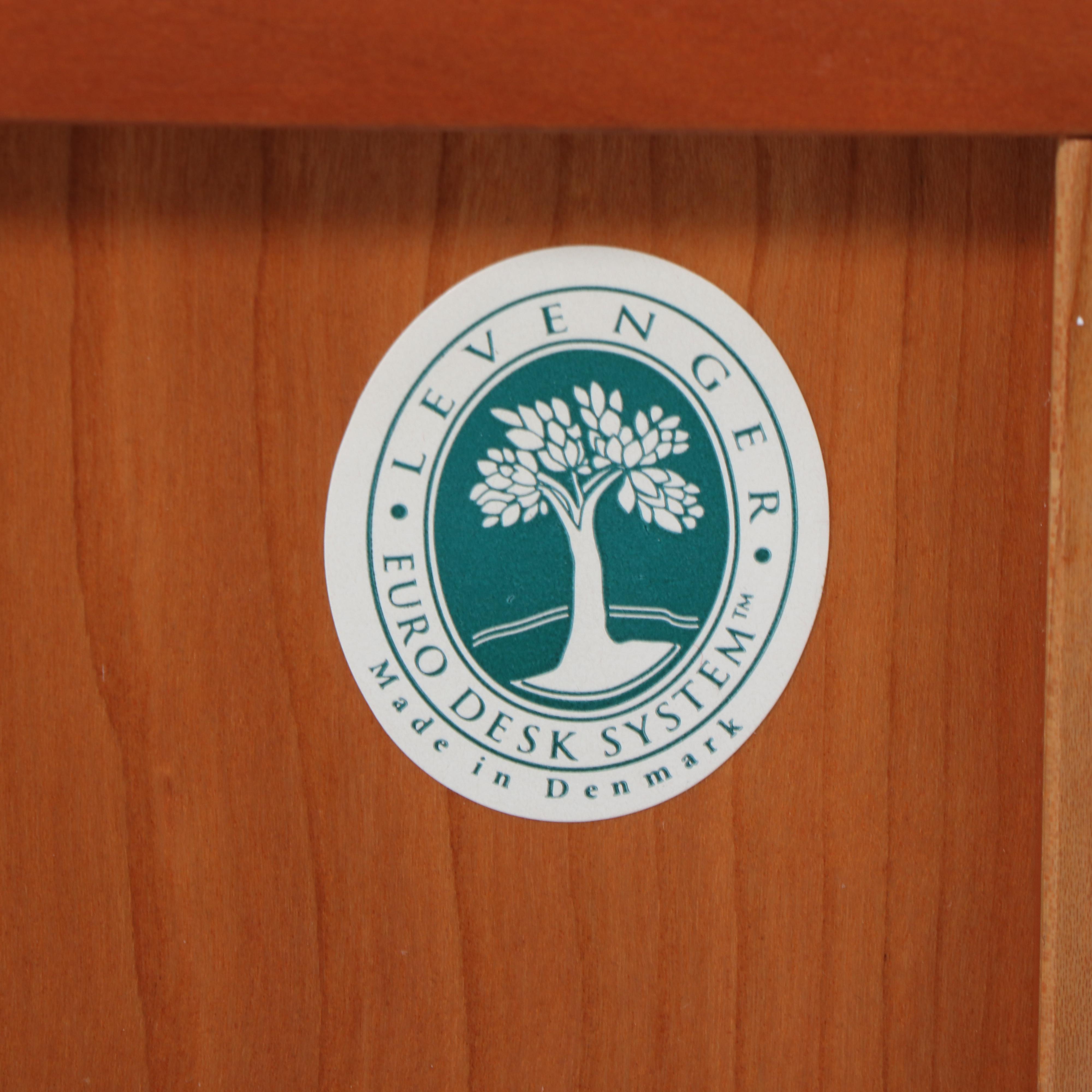 Four Cherrywood File Cabinets, Including Levenger