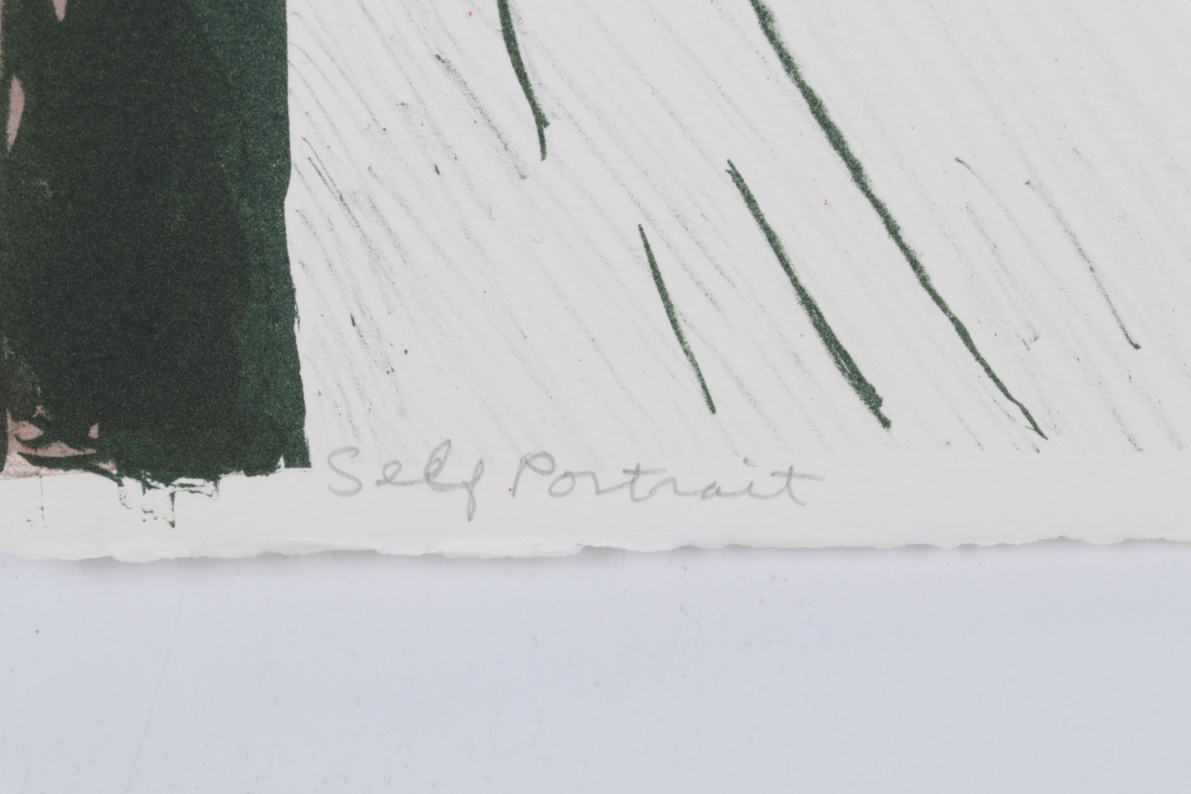 Sidney Chafetz Color Lithograph "Self Portrait," 1987