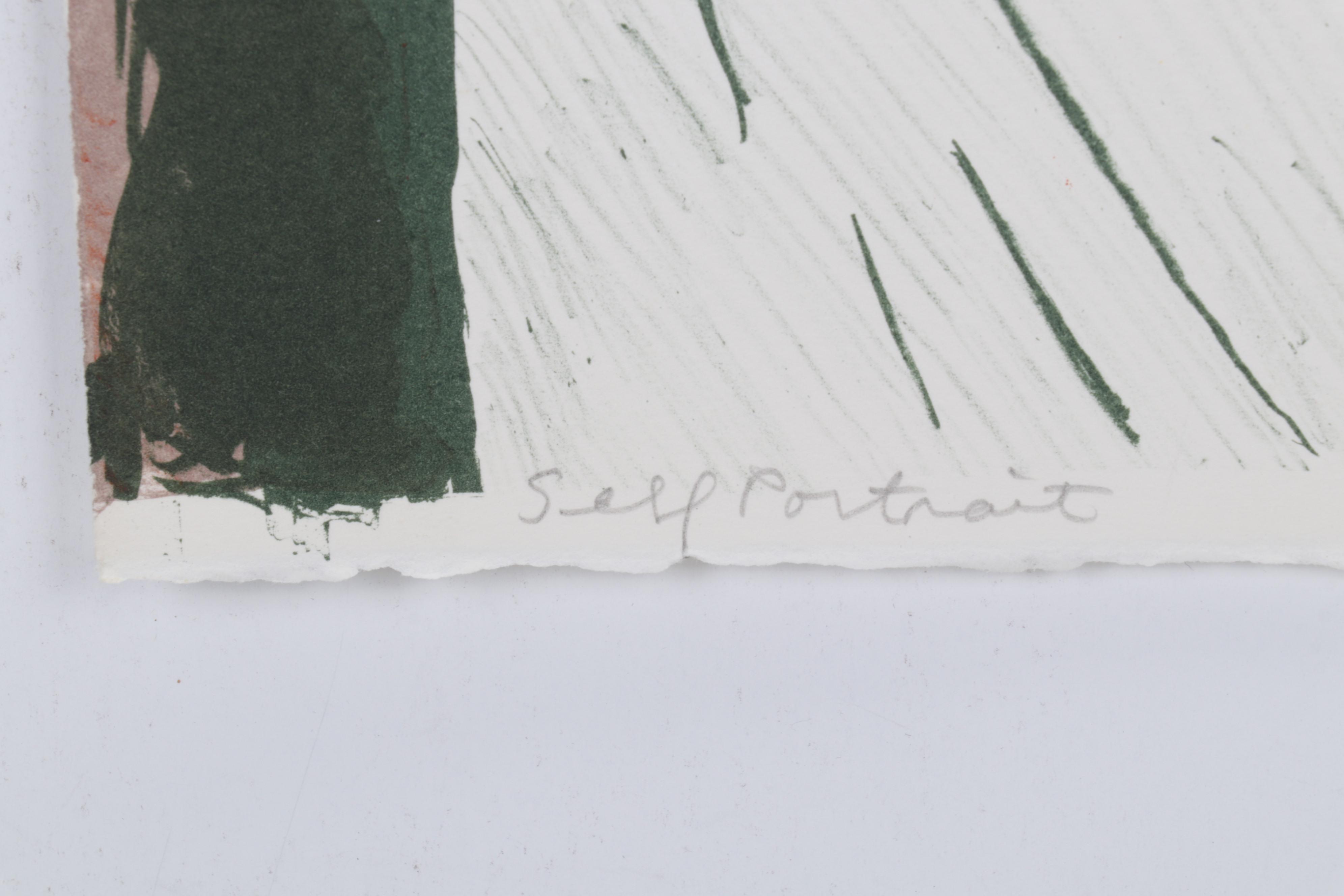 Sidney Chafetz Color Lithograph "Self Portrait," 1987