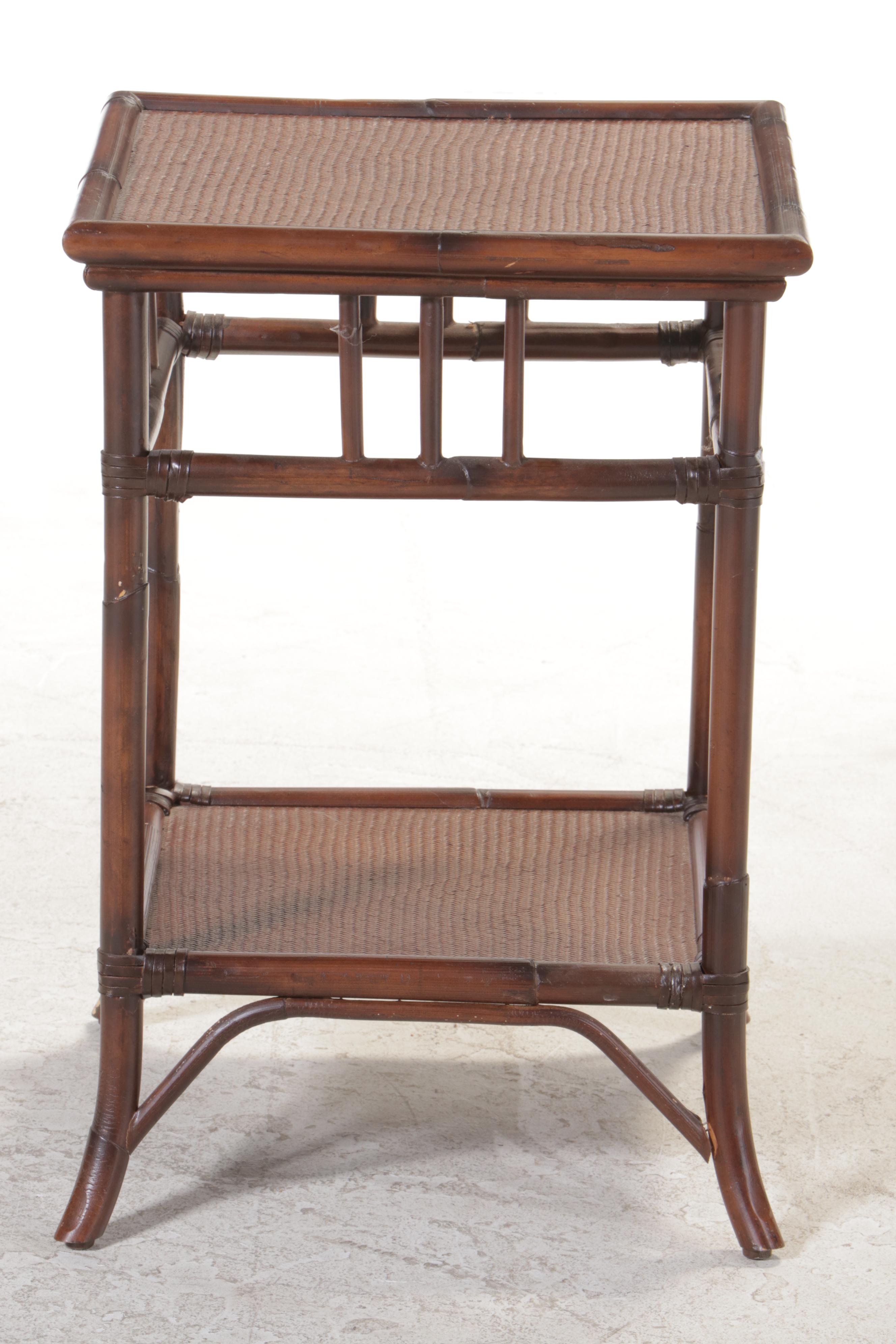 Pottery Barn Rattan Bedside Table