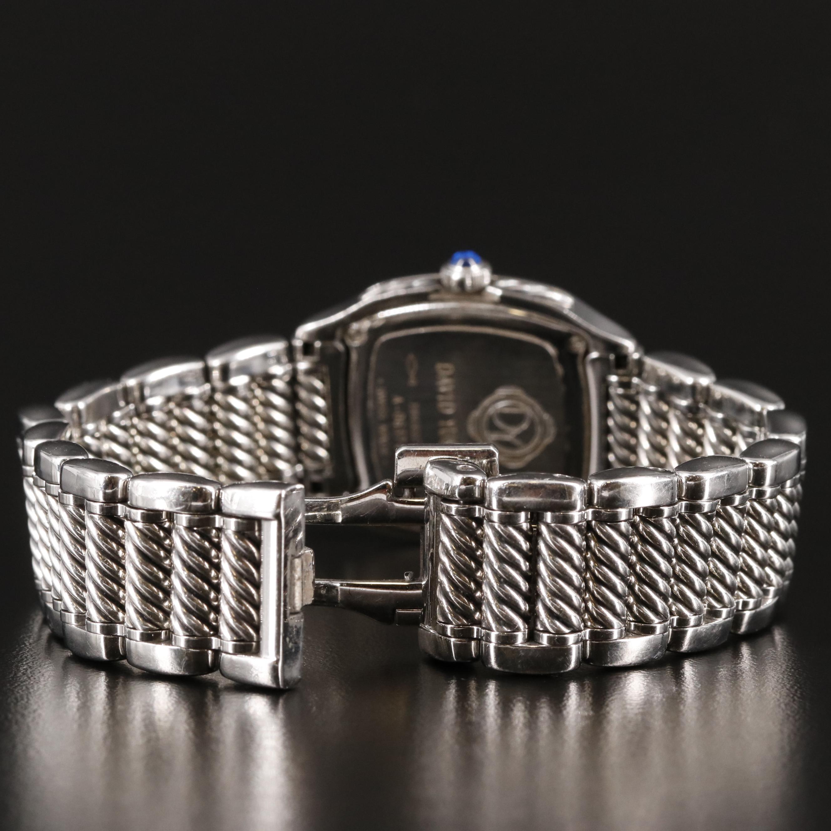 David Yurman Thoroughbred Pink Dial Diamond Bezel Wrist Watch