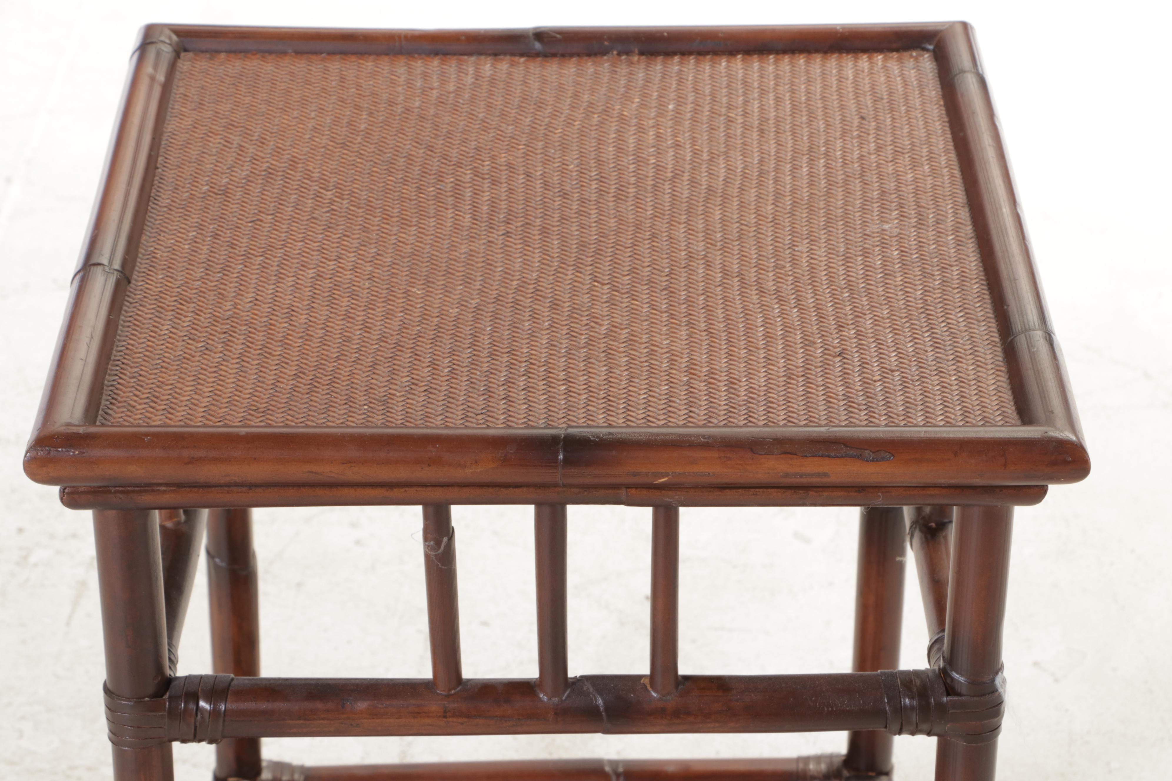 Pottery Barn Rattan Bedside Table