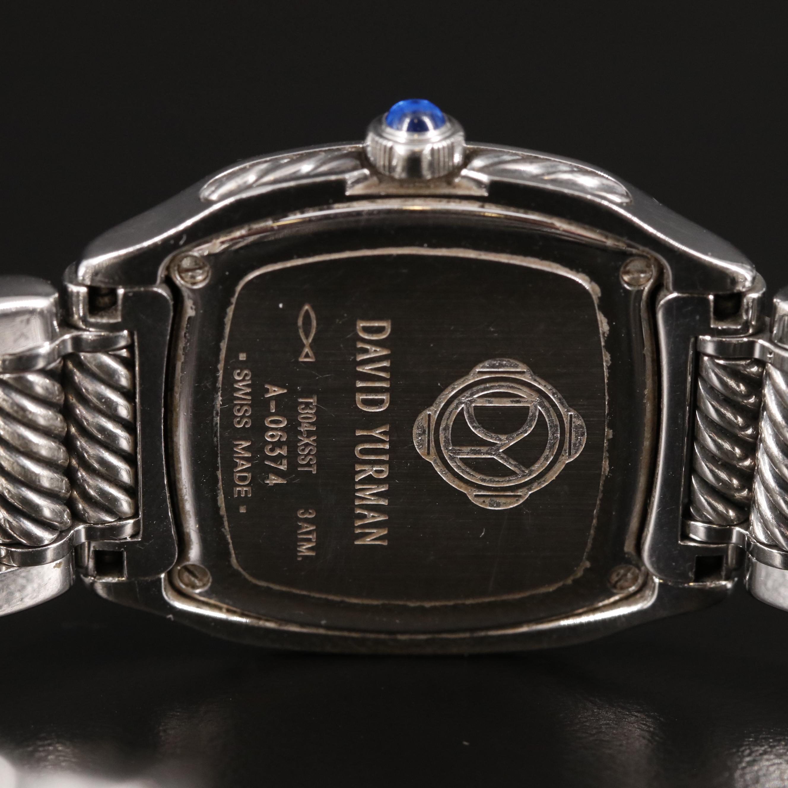 David Yurman Thoroughbred Pink Dial Diamond Bezel Wrist Watch