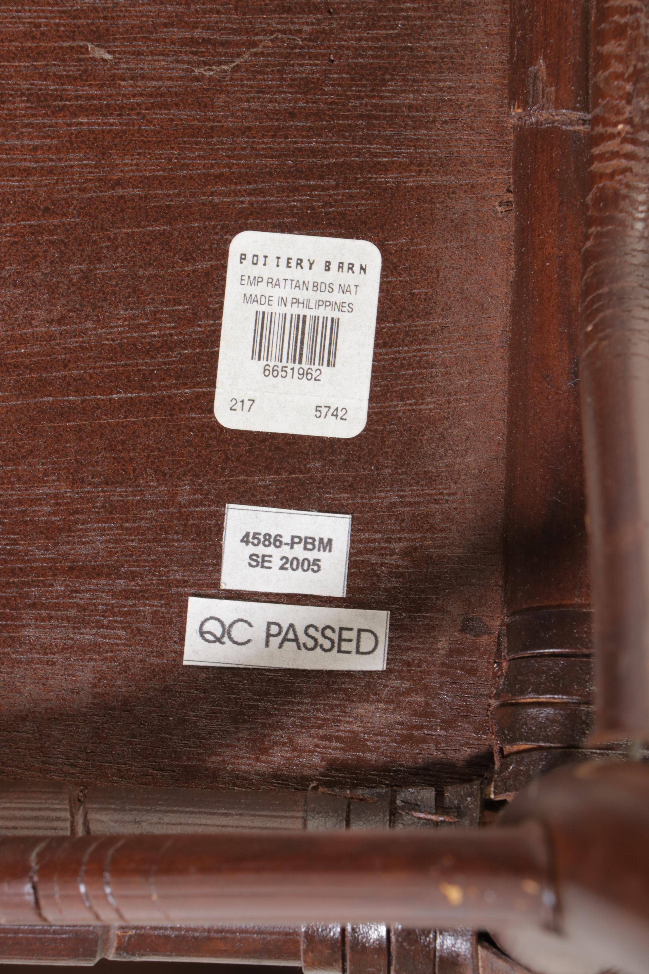 Pottery Barn Rattan Bedside Table