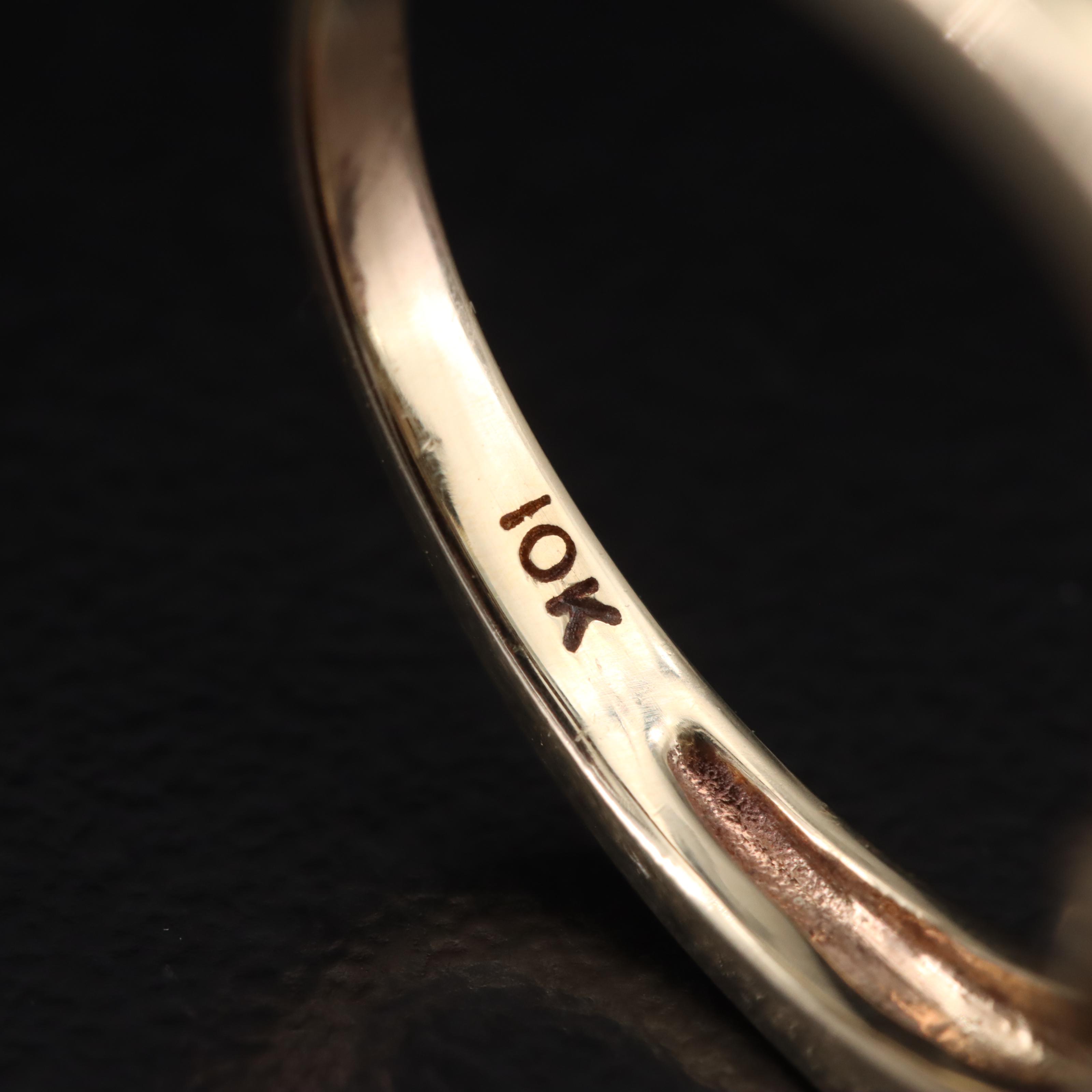 10K Opal and Diamond Ring