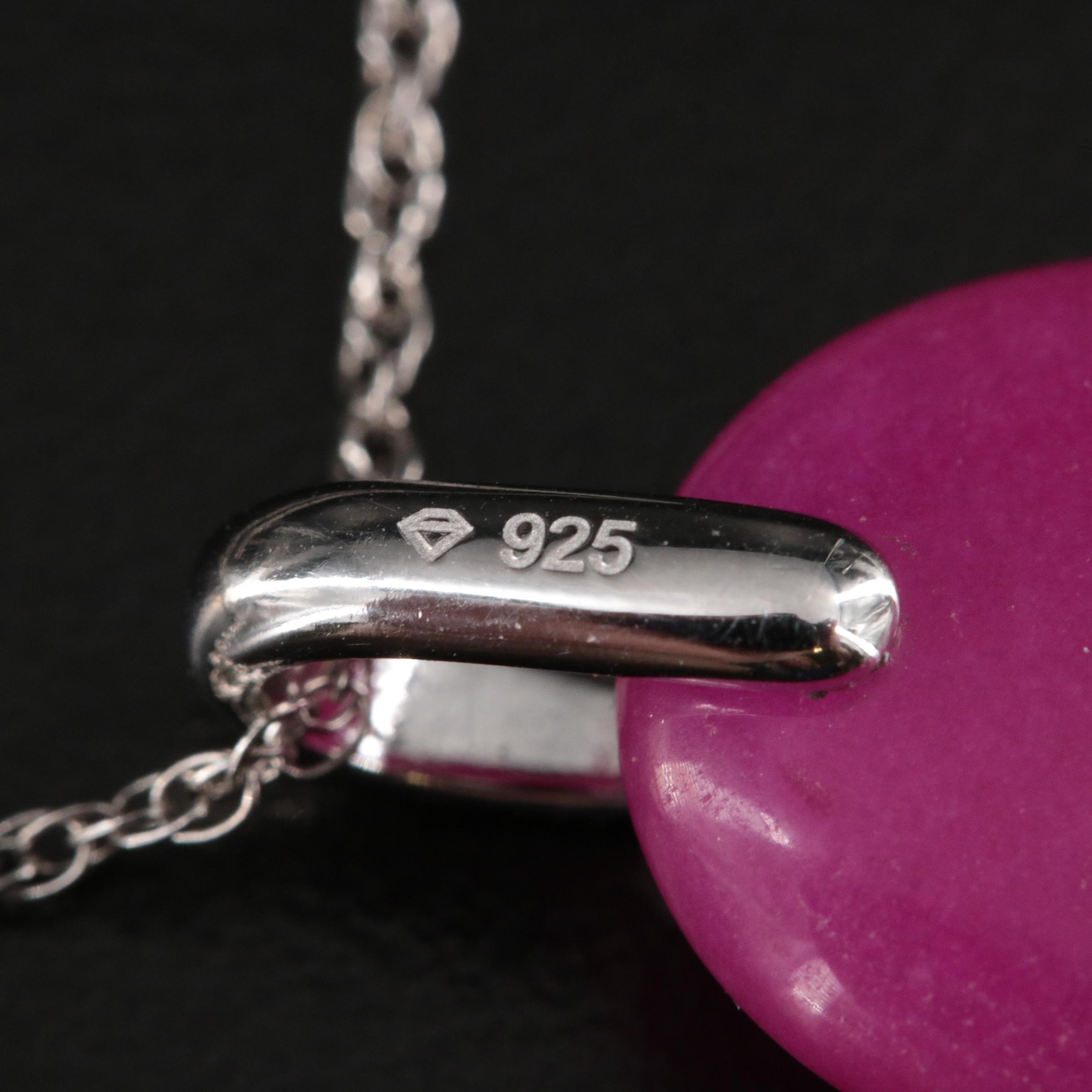 Sterling Quartzite Cross Pendant Necklace