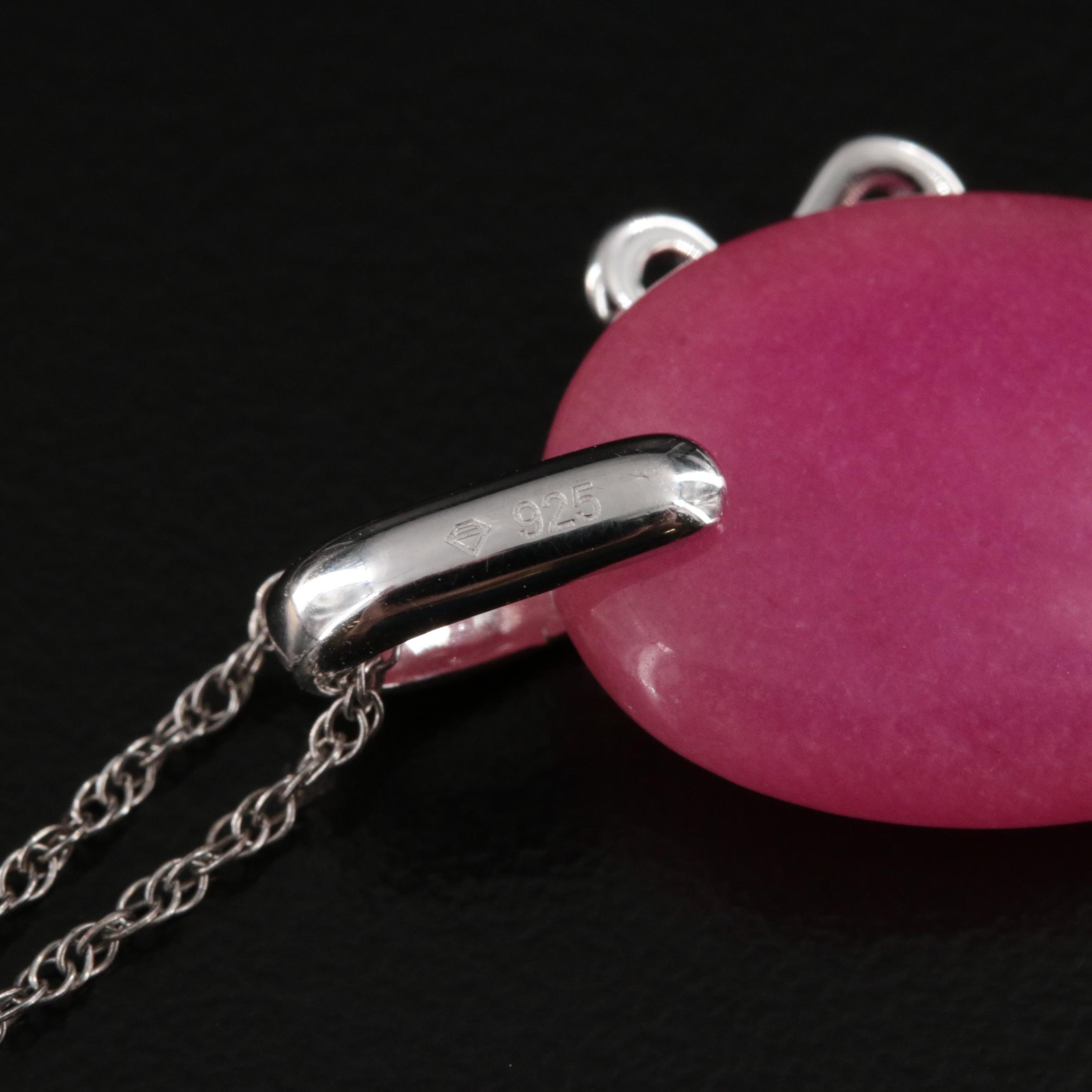 Sterling Quartzite Cross Pendant Necklace