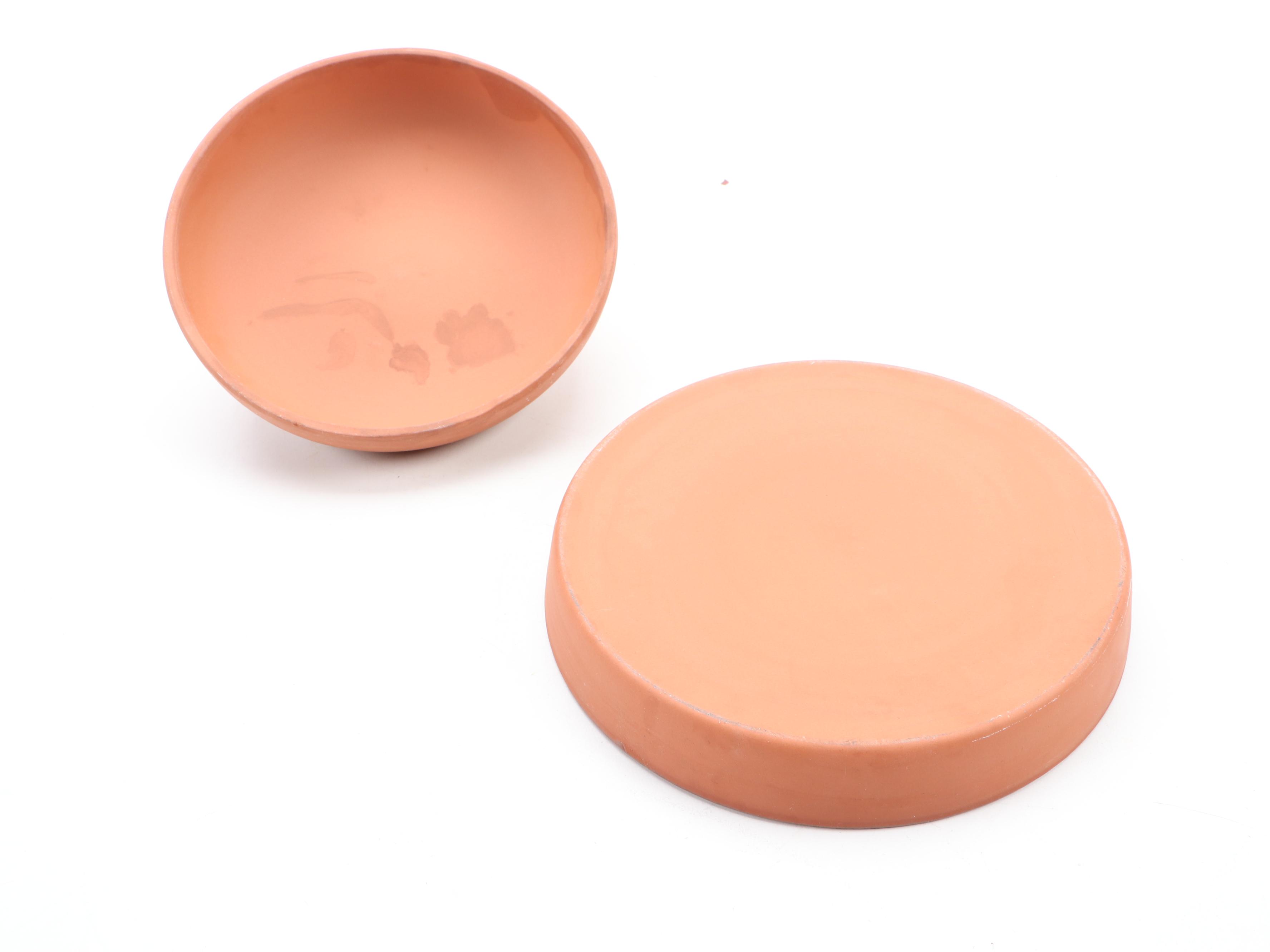 German Römertopf Clay Cooker with Garlic Baker and Shortbread Pan