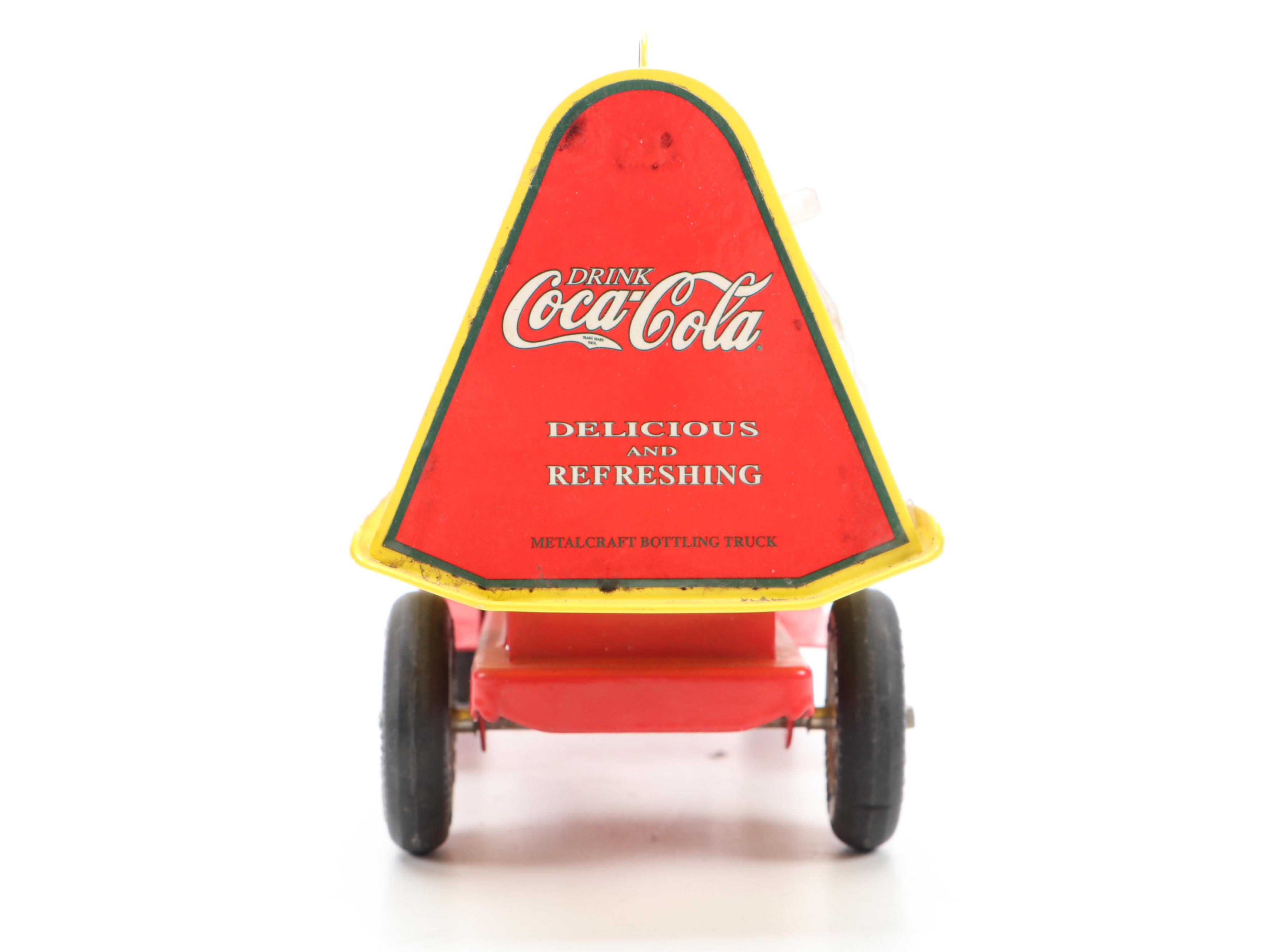 Metalcraft Coca-Cola with Buddy "L" Supermarket Toy Delivery Trucks, Mid-20th C.