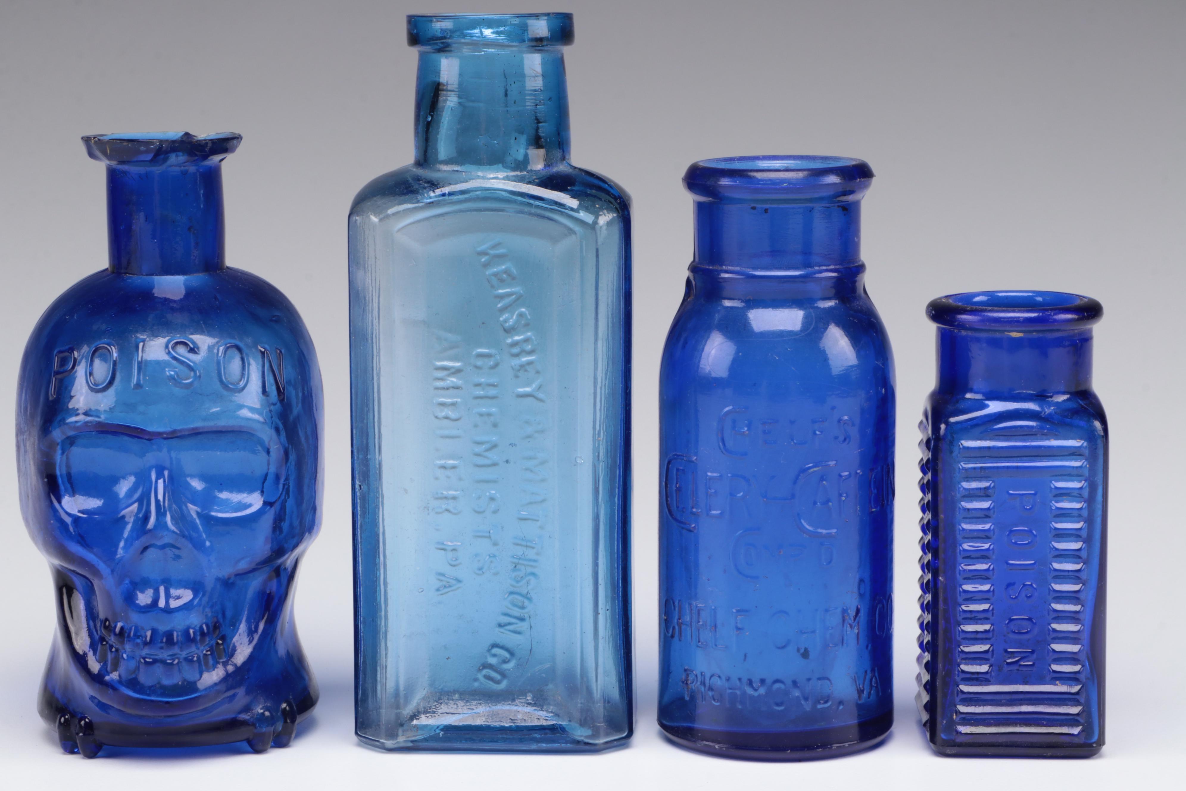 Keasbey & Mattison, Chelf Chemical and Other Cobalt Glass Bottles