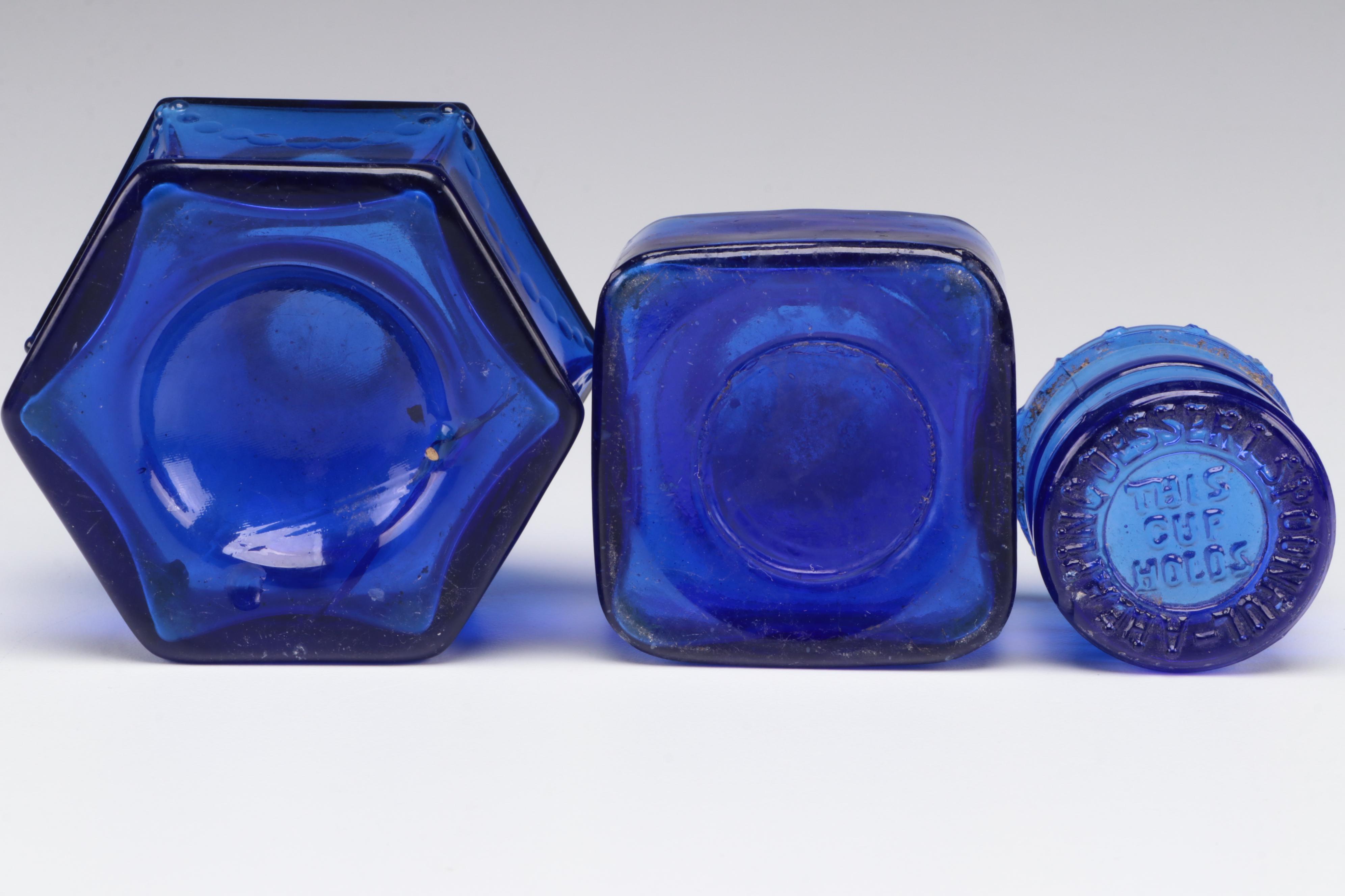 Keasbey & Mattison, Chelf Chemical and Other Cobalt Glass Bottles
