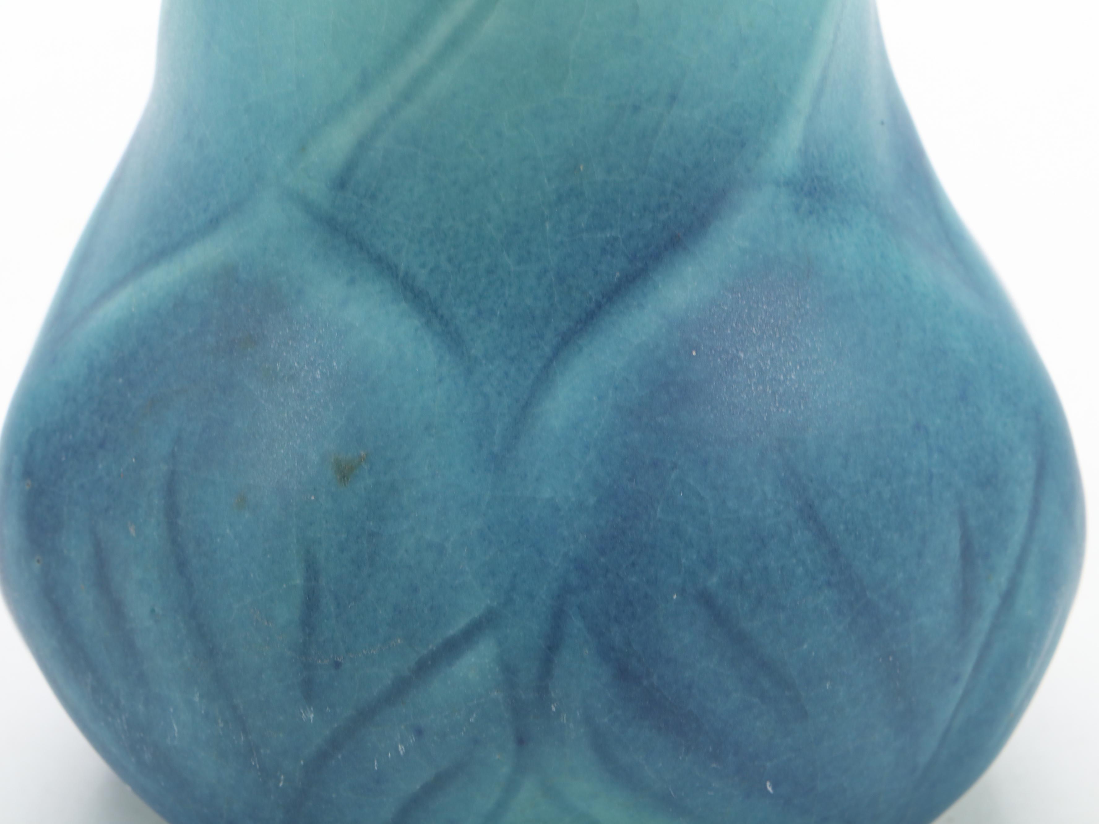 Van Briggle Pottery Commemorative First Edition Dragonfly and Onion Bulb Vases
