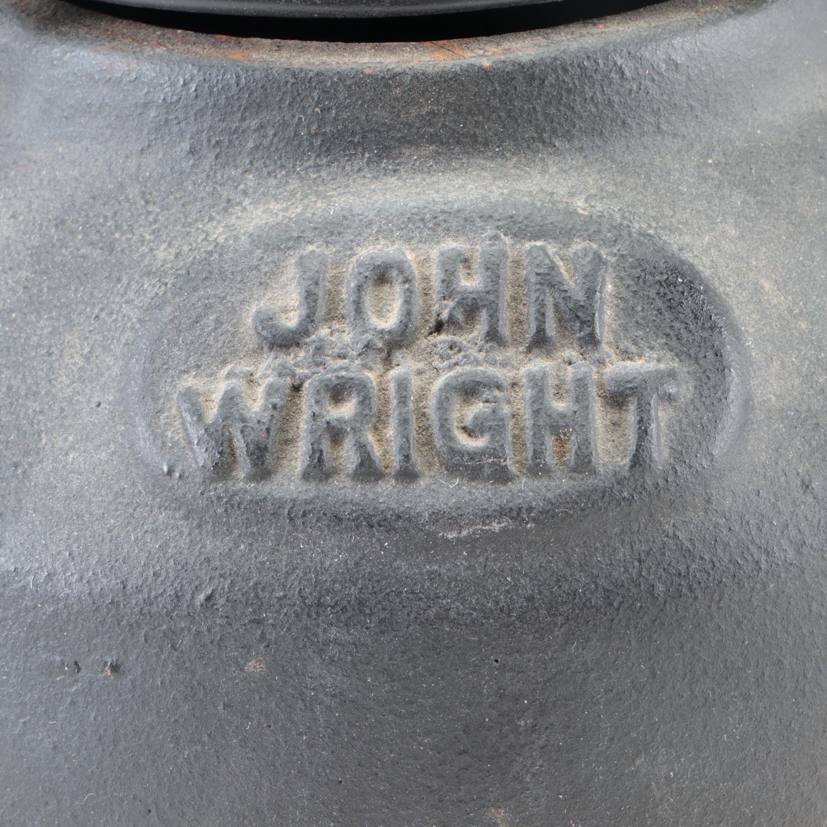 Griswold Wagner Ware Cast Iron Pot With John Wright Tea Kettle