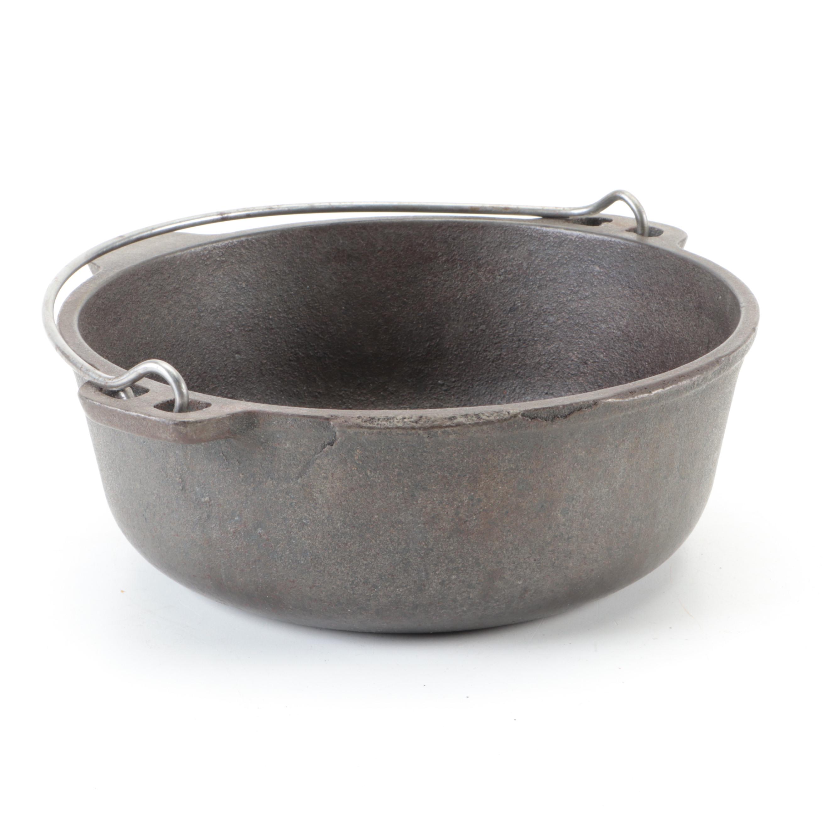 Griswold Wagner Ware Cast Iron Pot With John Wright Tea Kettle