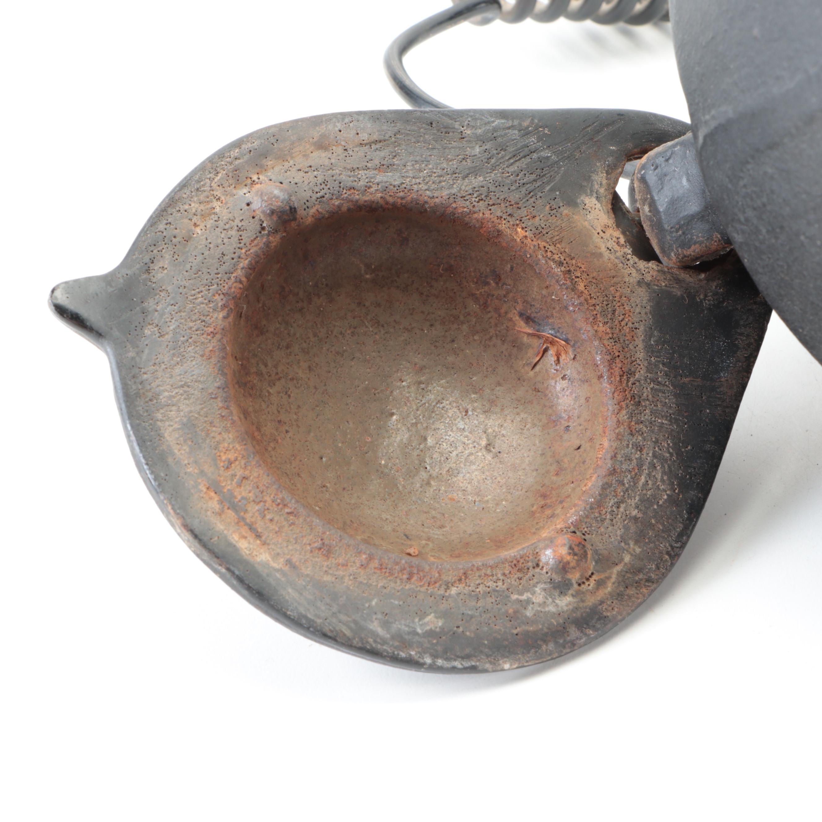 Griswold Wagner Ware Cast Iron Pot With John Wright Tea Kettle