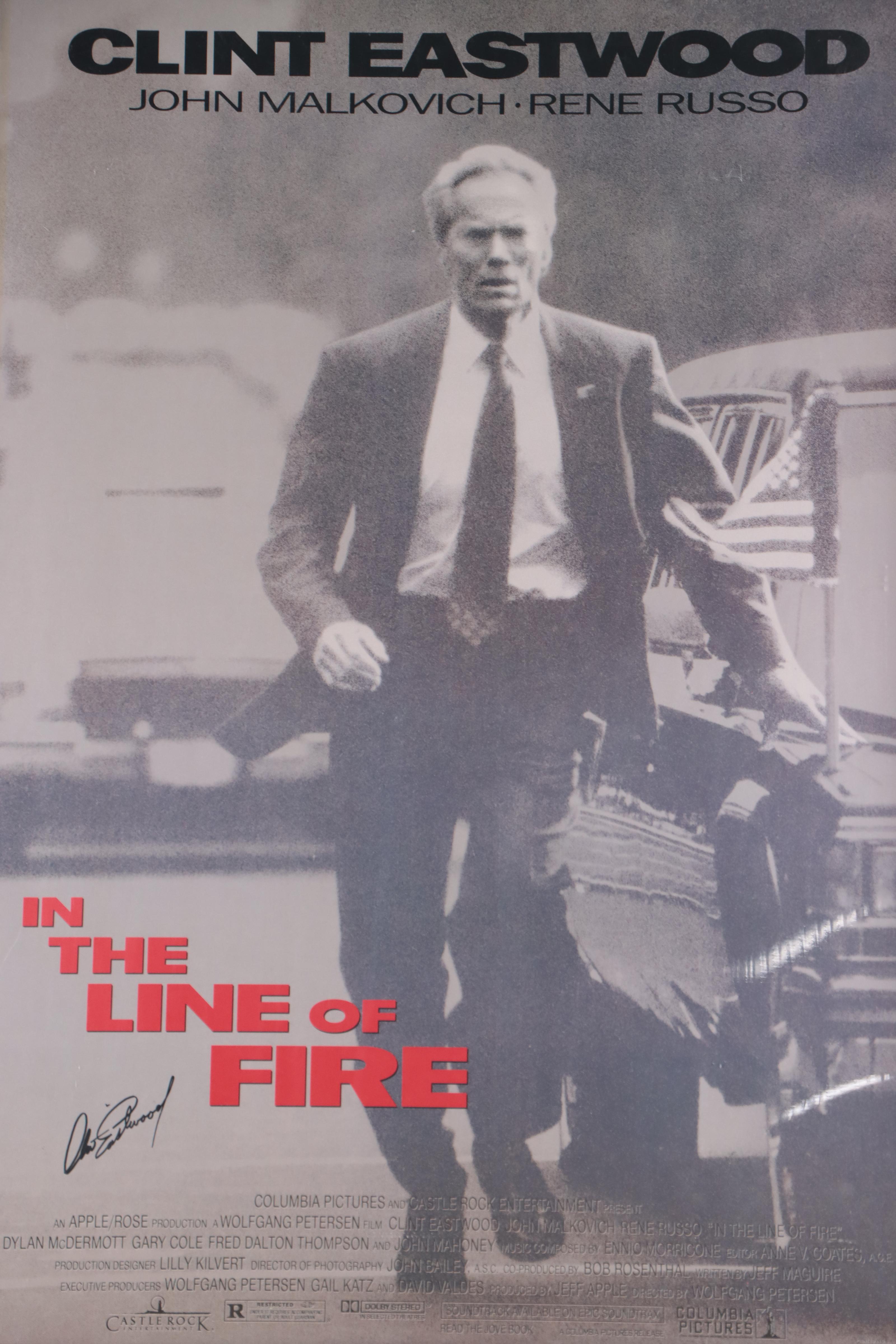 Signed Clint Eastwood "In The Line of Fire" Poster
