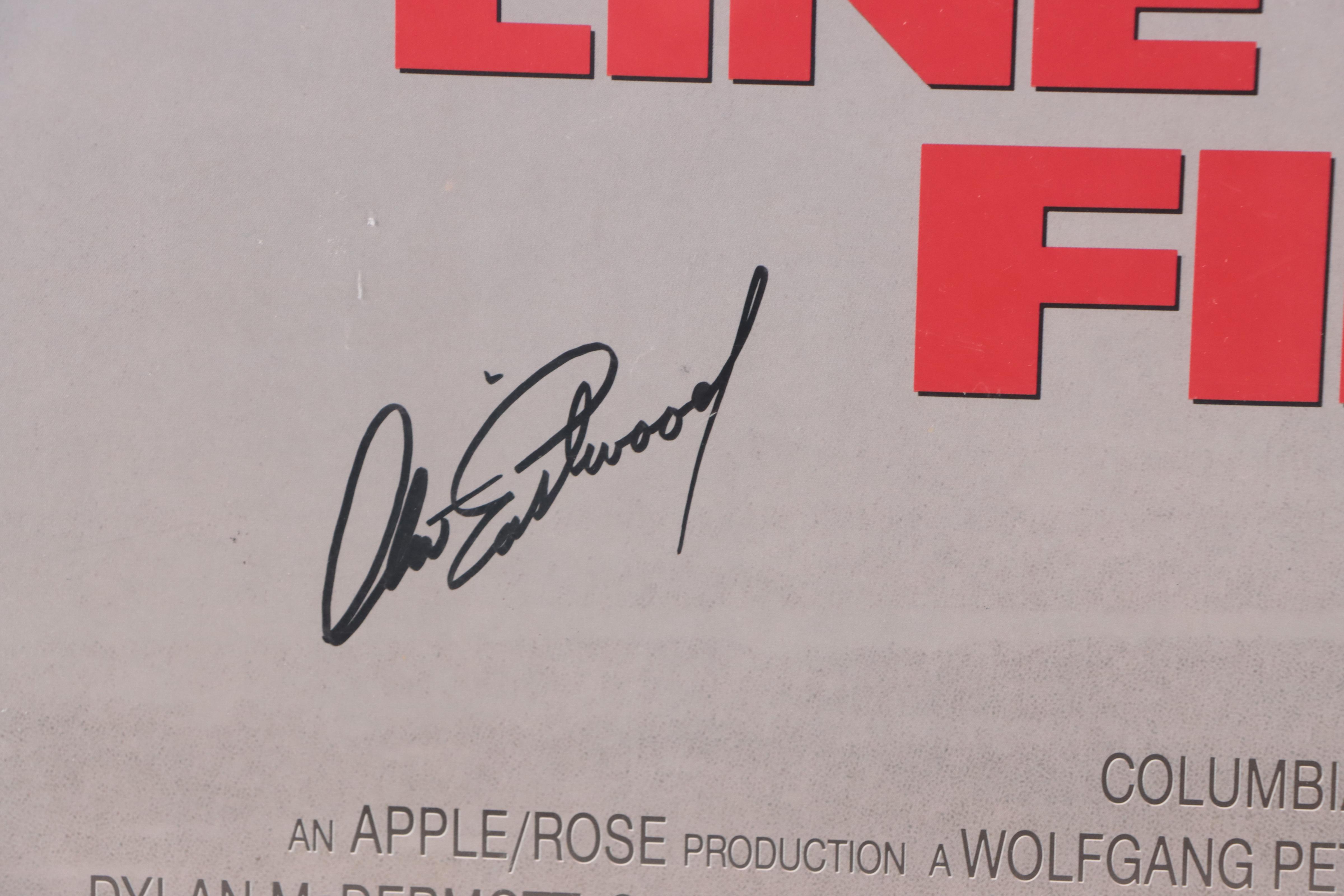 Signed Clint Eastwood "In The Line of Fire" Poster