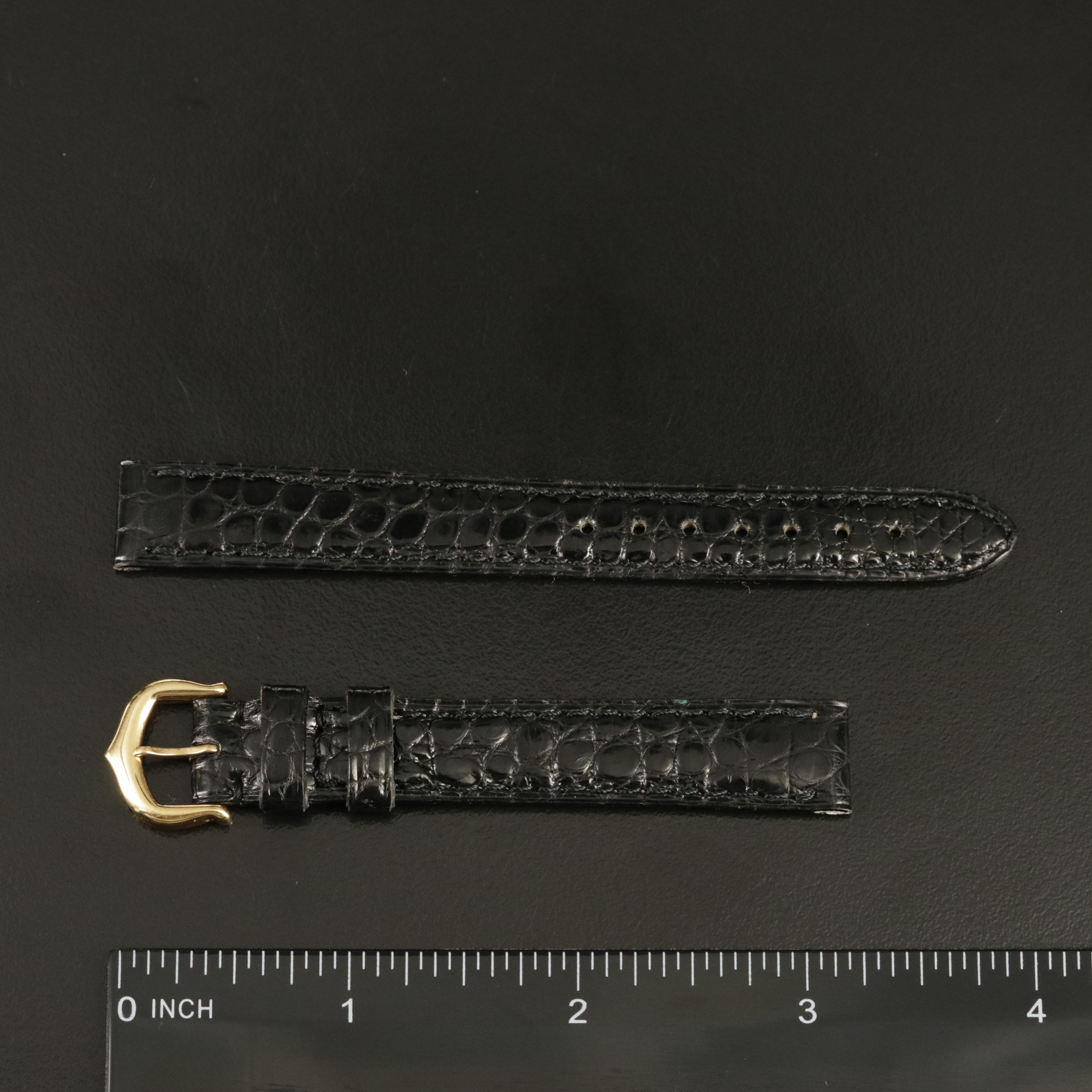 Cartier Pin Buckle Watch Strap in 18K and Leather