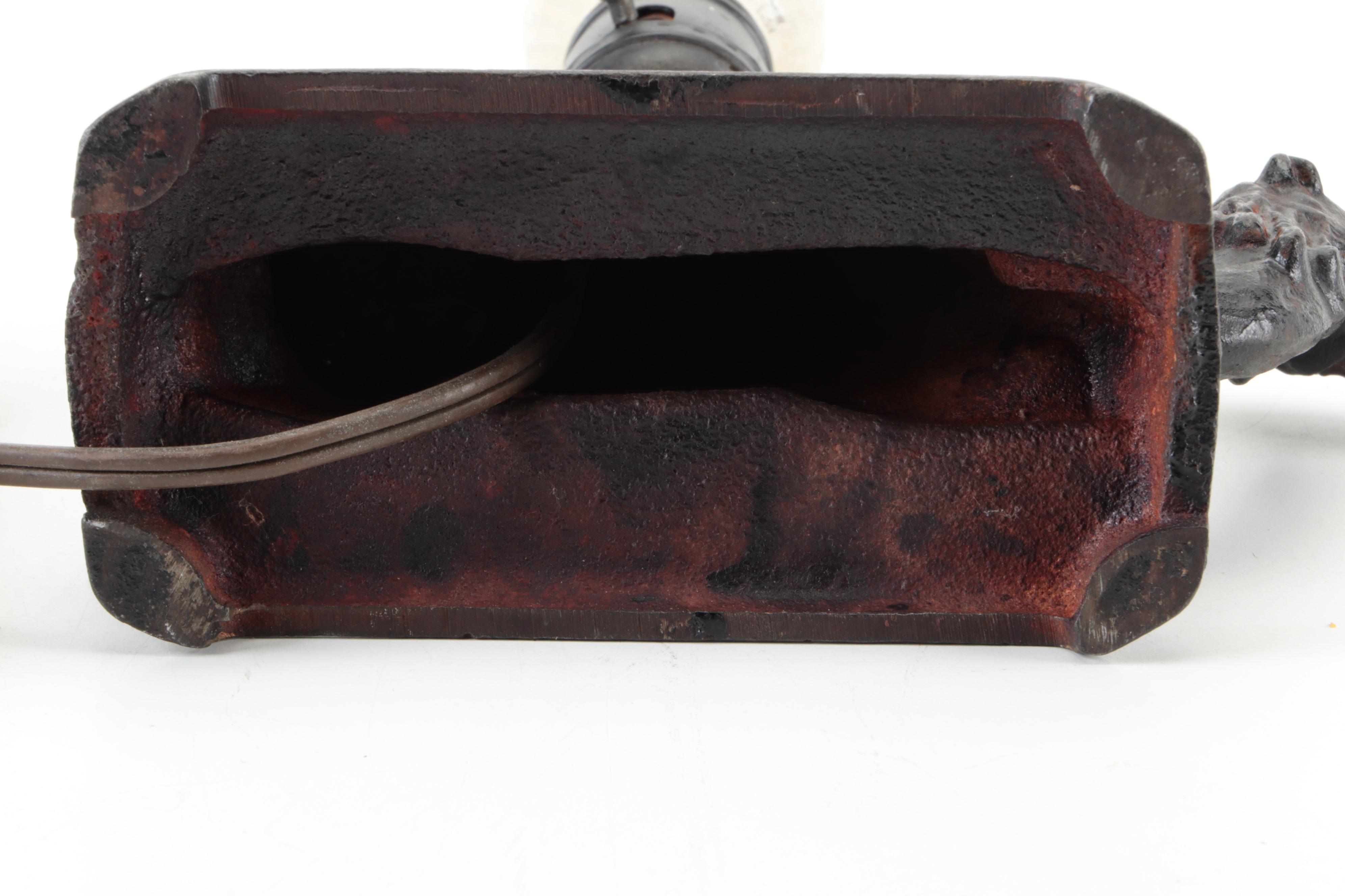 French Orientalist Style Cast Iron Camel Accent Lamp, Late 19th/Early 20th C