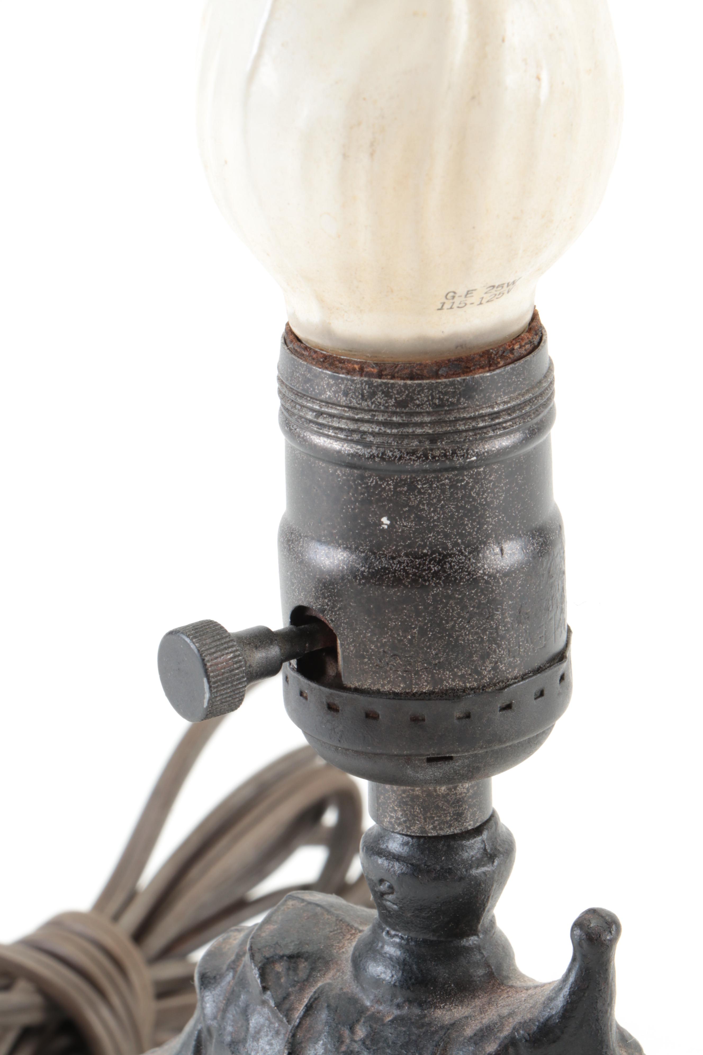 French Orientalist Style Cast Iron Camel Accent Lamp, Late 19th/Early 20th C