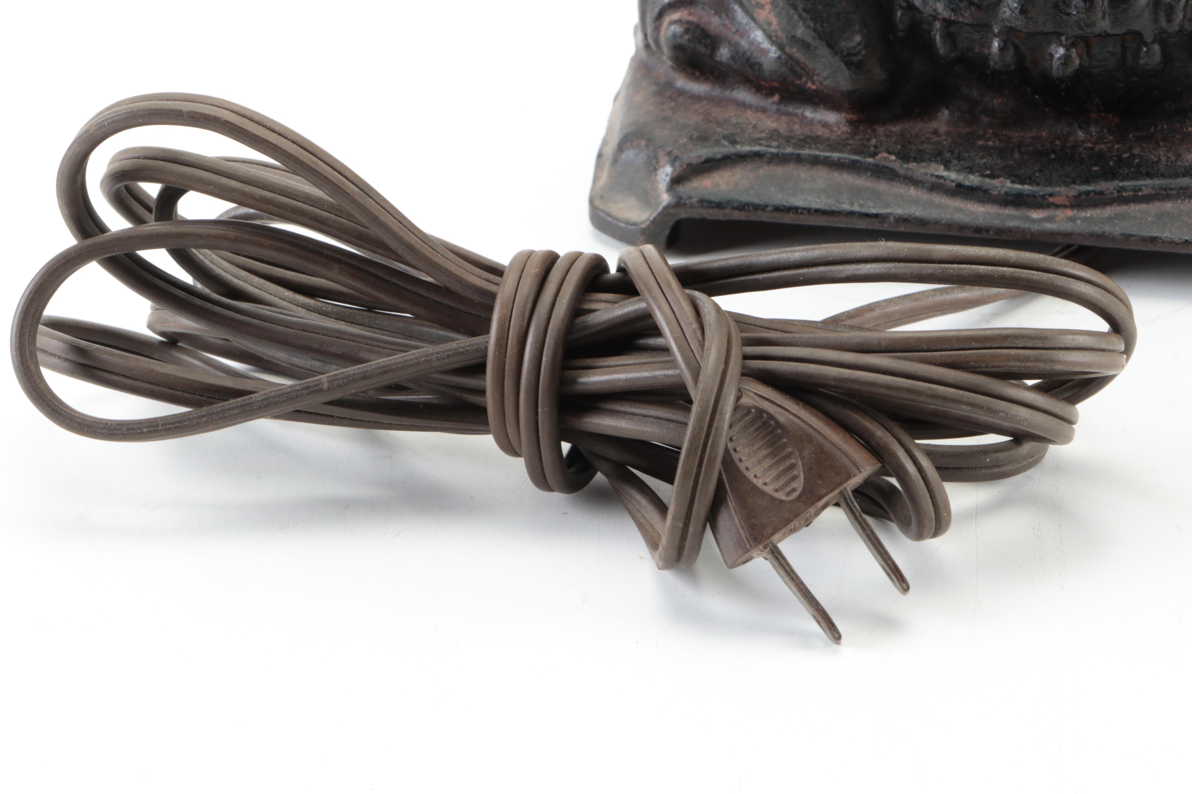 French Orientalist Style Cast Iron Camel Accent Lamp, Late 19th/Early 20th C