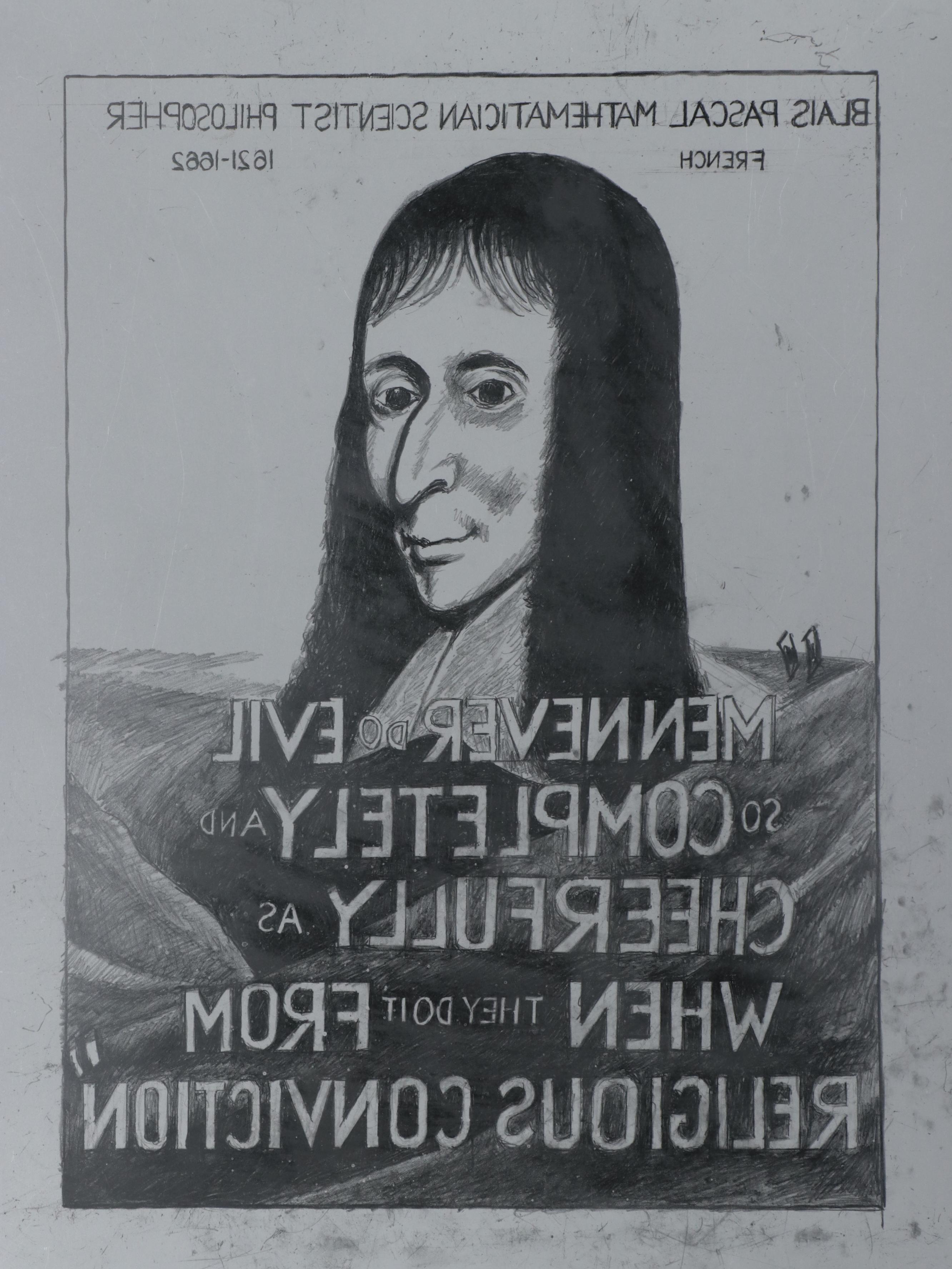 Sidney Chafetz Lithograph and Lithograph Plates of Blais Pascal