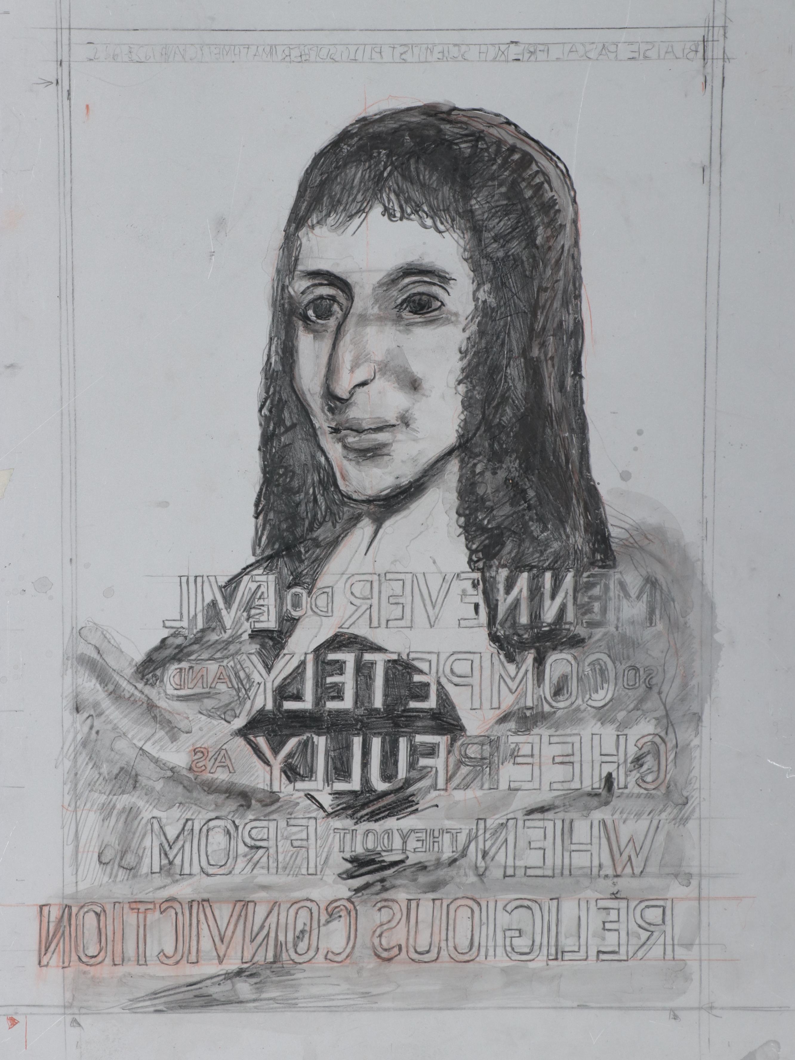 Sidney Chafetz Lithograph and Lithograph Plates of Blais Pascal