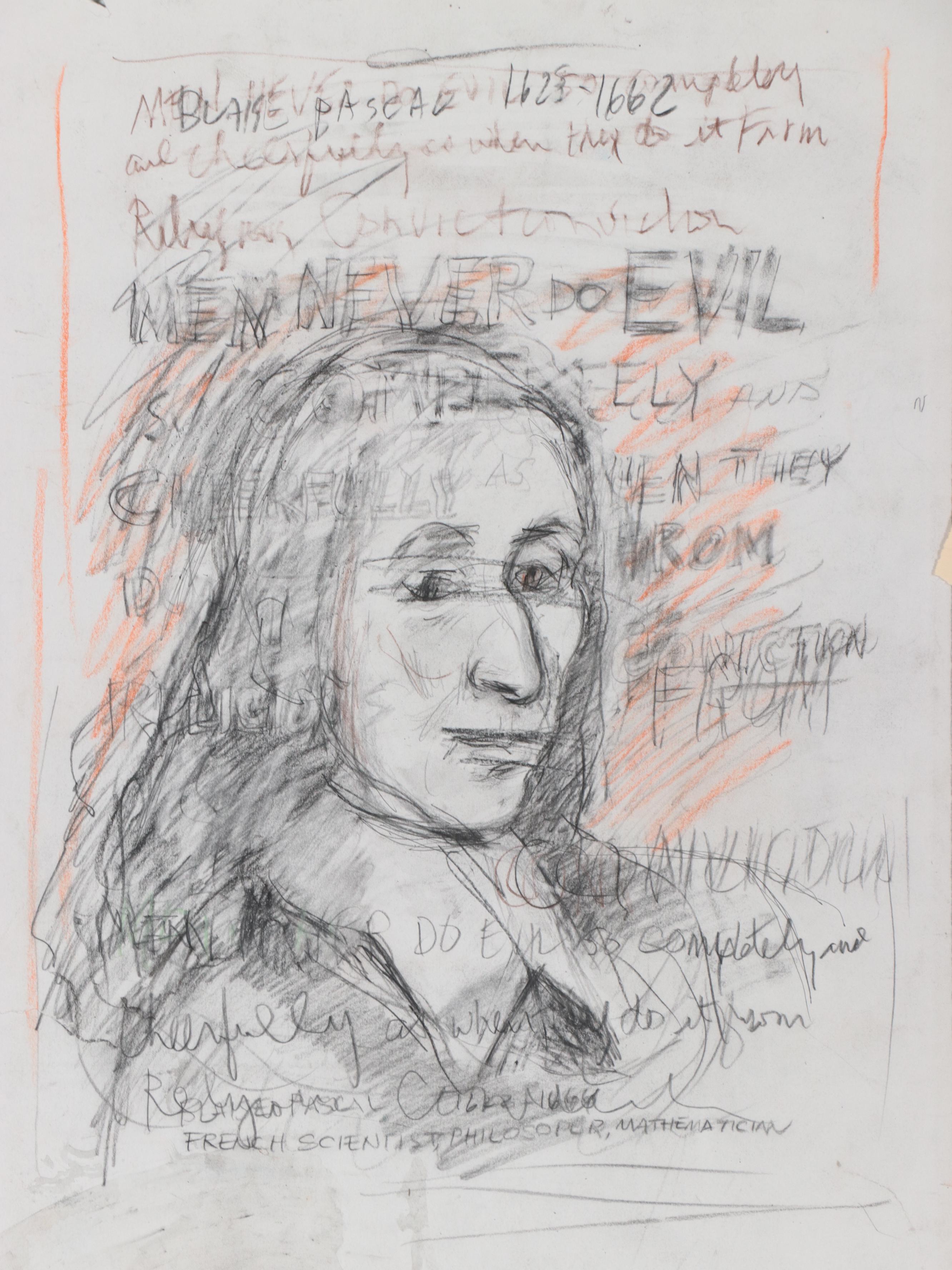 Sidney Chafetz Lithograph and Lithograph Plates of Blais Pascal