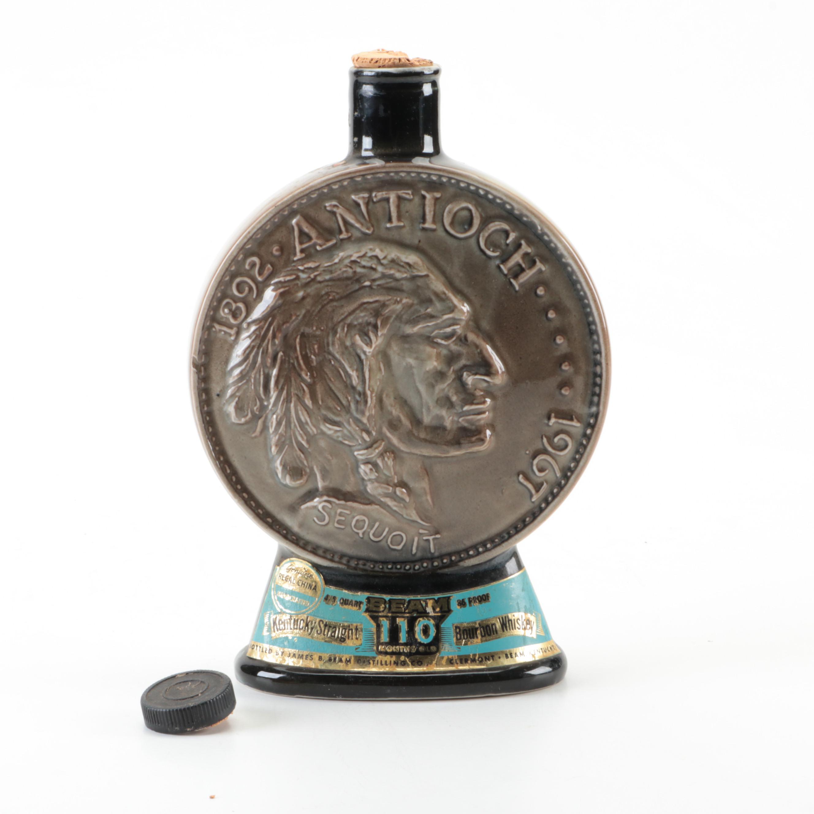 Regal China Beam Antioch, Illinois Diamond Jubilee Commemorative Decanter, 1967