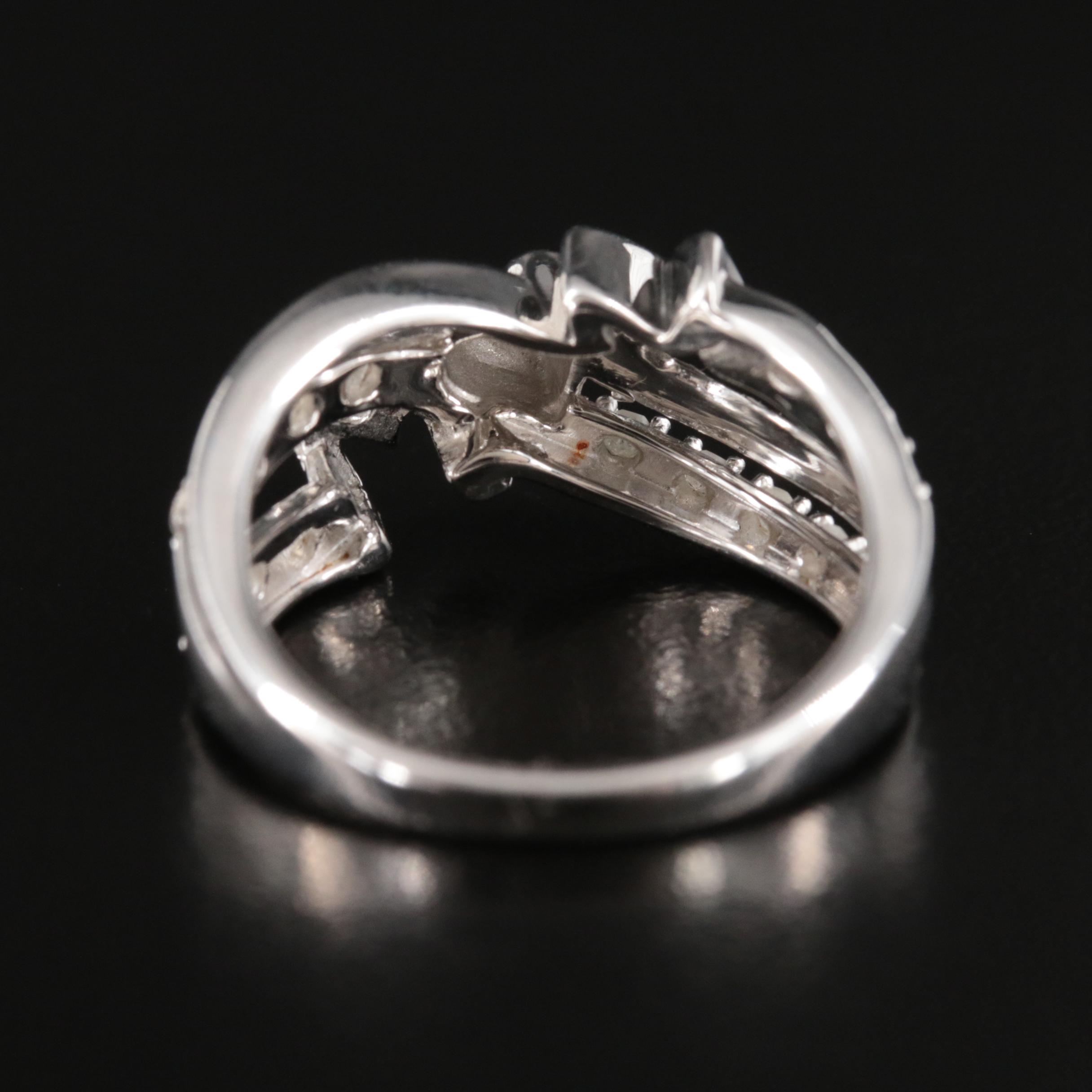 Sterling Diamond Mom Ring