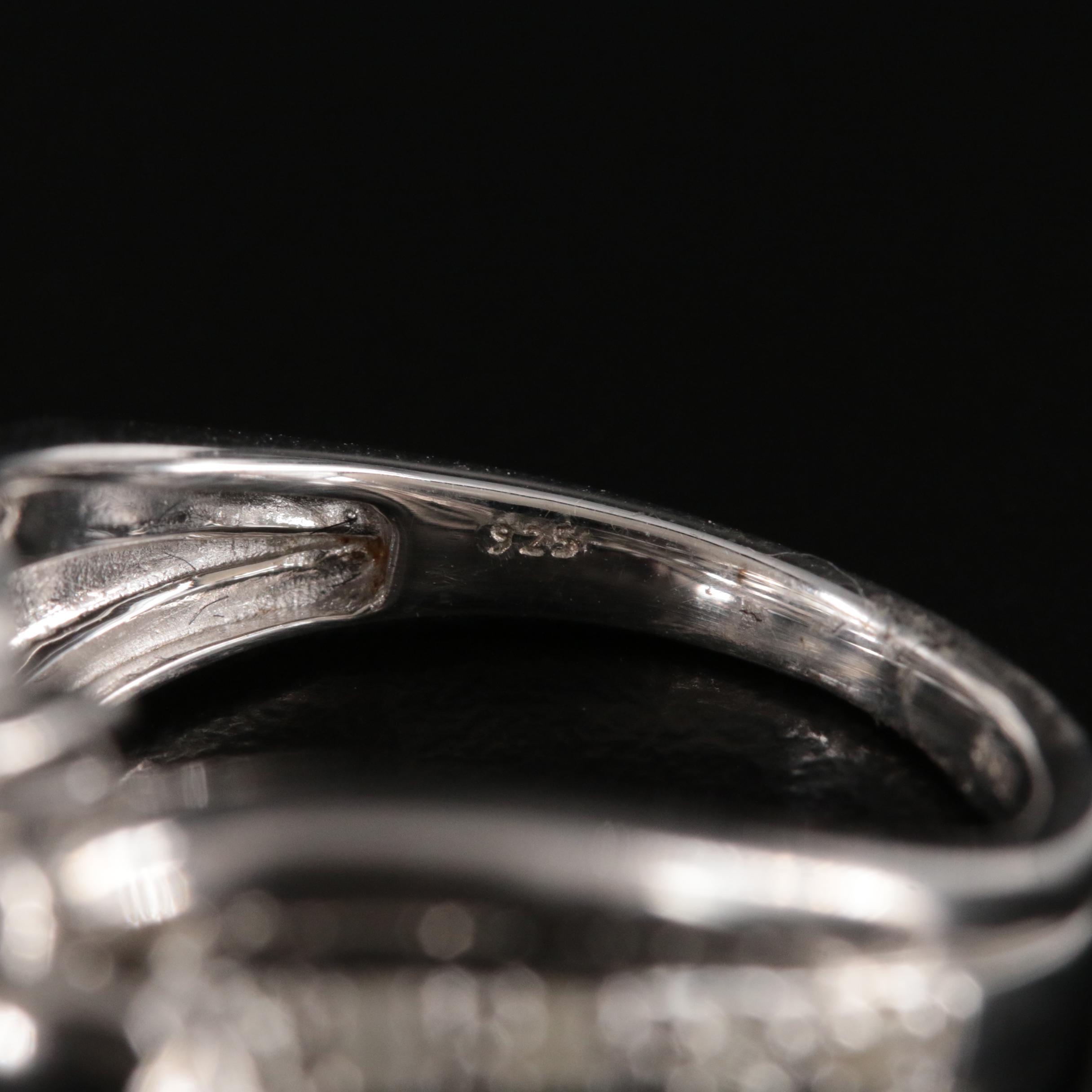 Sterling Diamond Mom Ring